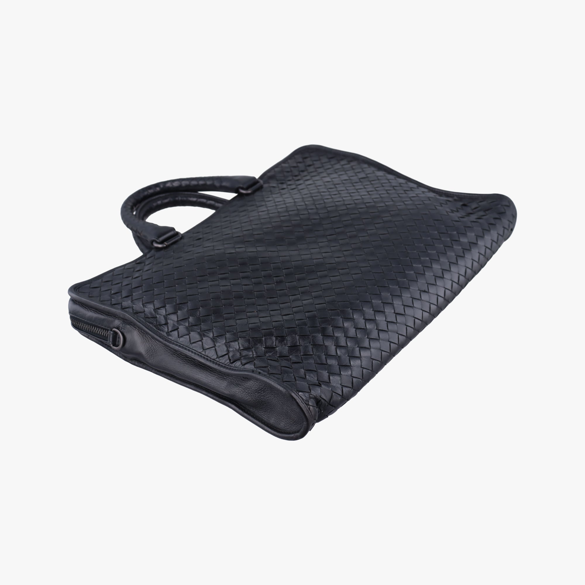 Pre-owned Bottega Veneta Intrecciato Black lambskin  handbag | stylenewstar