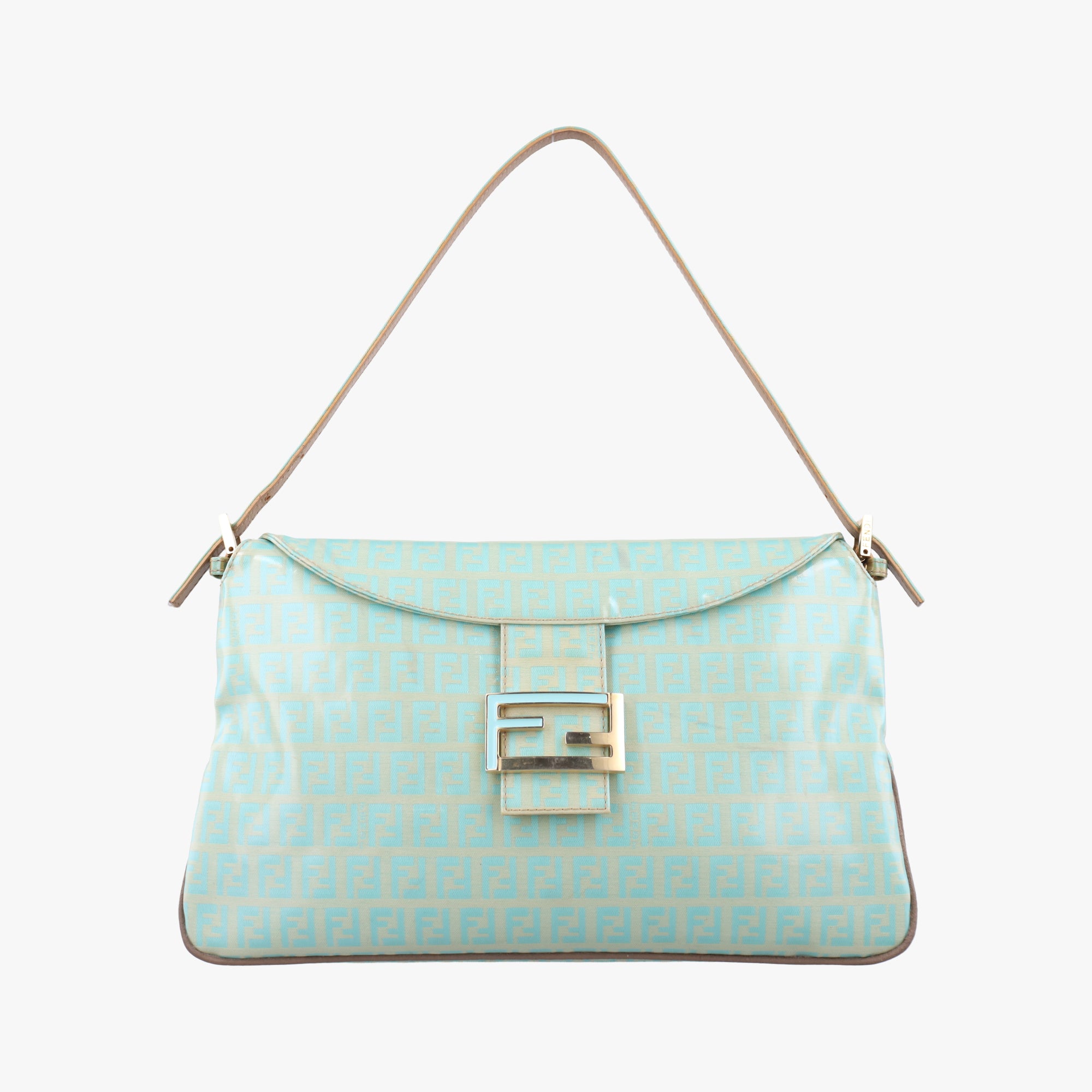 Vintage Fendi Mama Baguette Green×beige Patent 26756 shoulderbag | stylenewstar
