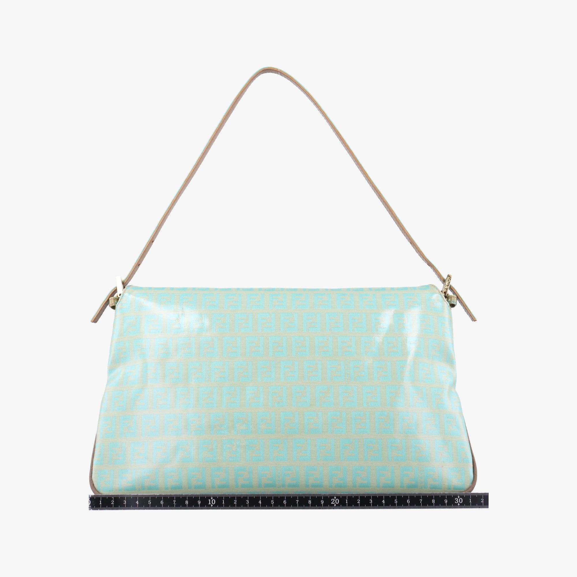 Vintage Fendi Mama Baguette Green×beige Patent 26756 shoulderbag | stylenewstar