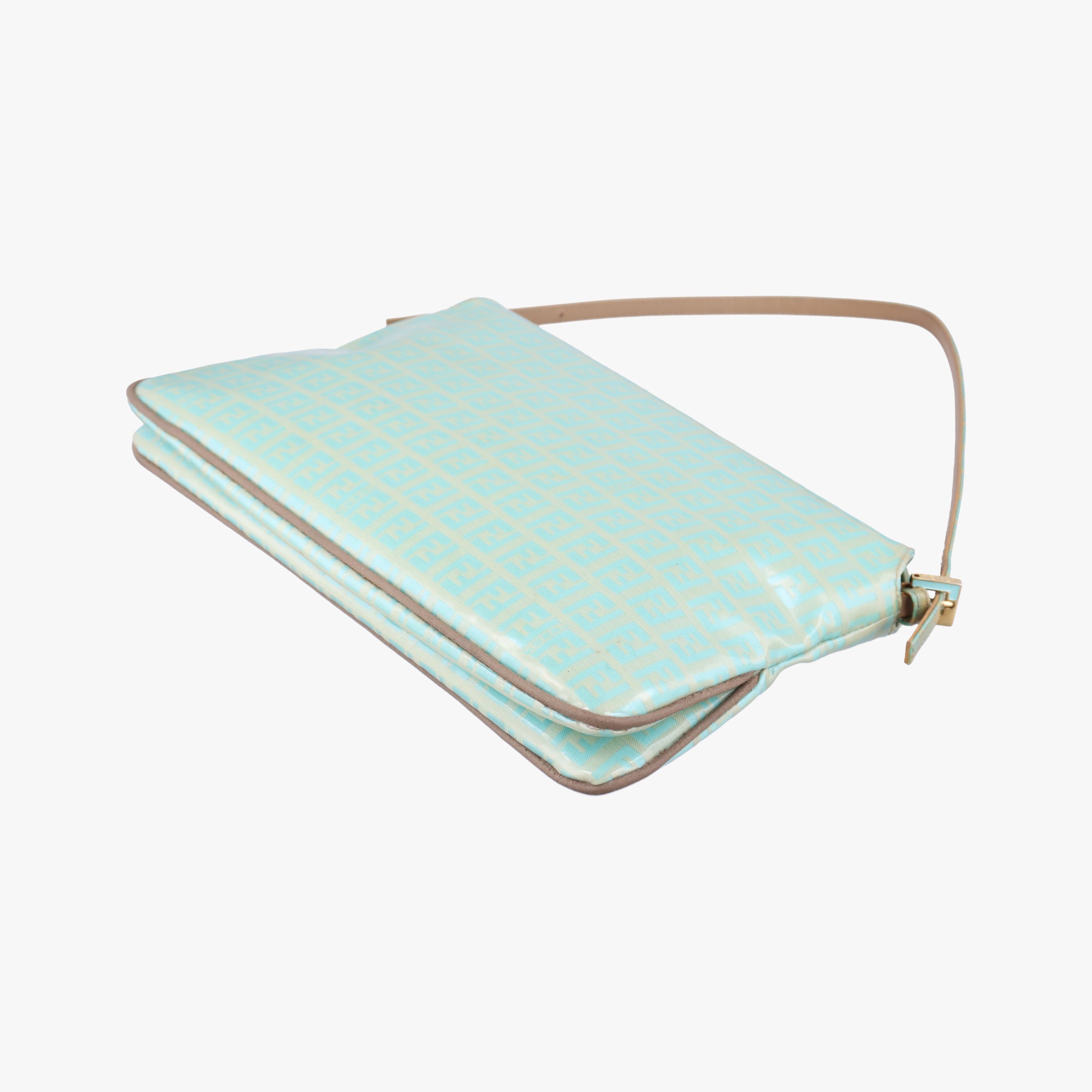 Vintage Fendi Mama Baguette Green×beige Patent 26756 shoulderbag | stylenewstar