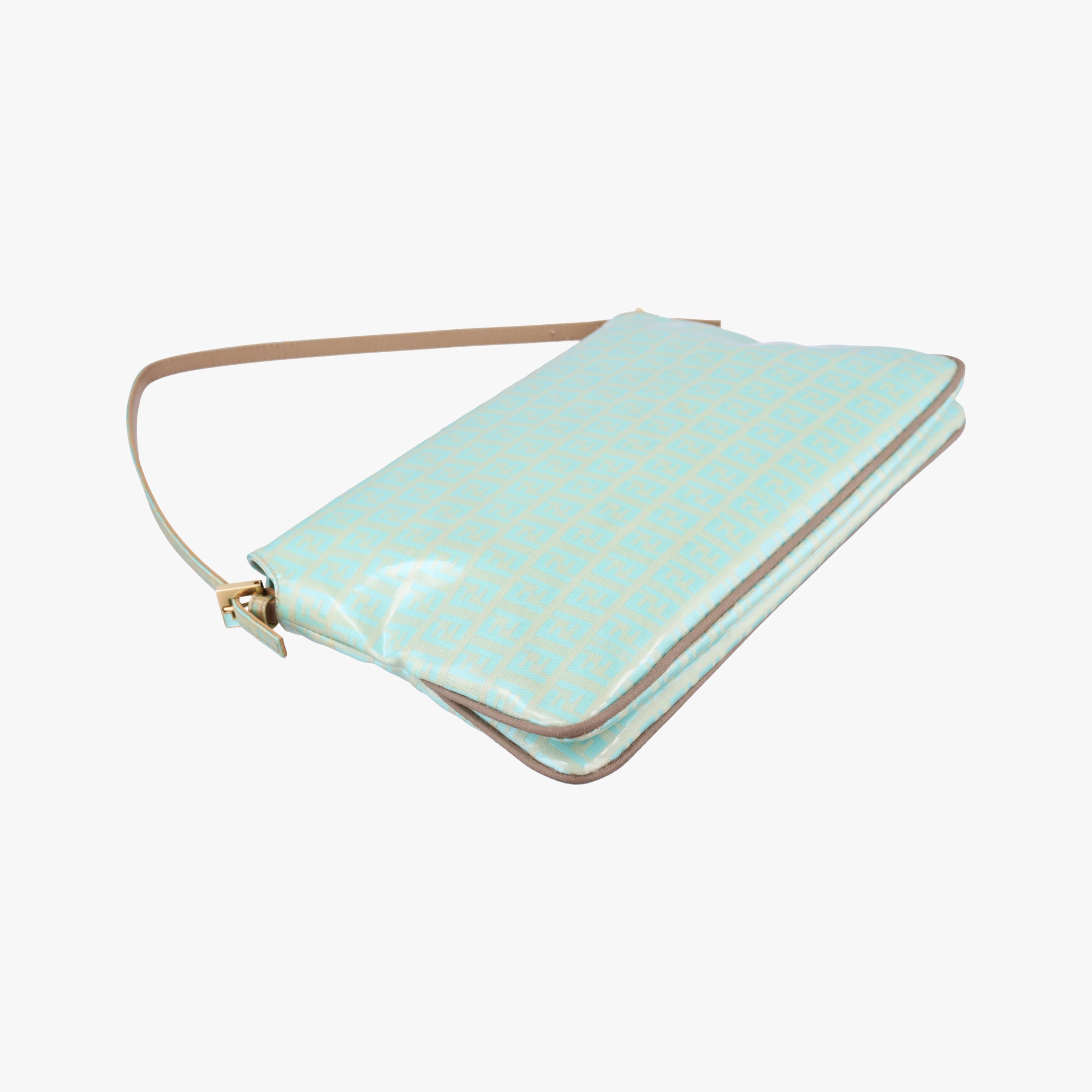 Vintage Fendi Mama Baguette Green×beige Patent 26756 shoulderbag | stylenewstar
