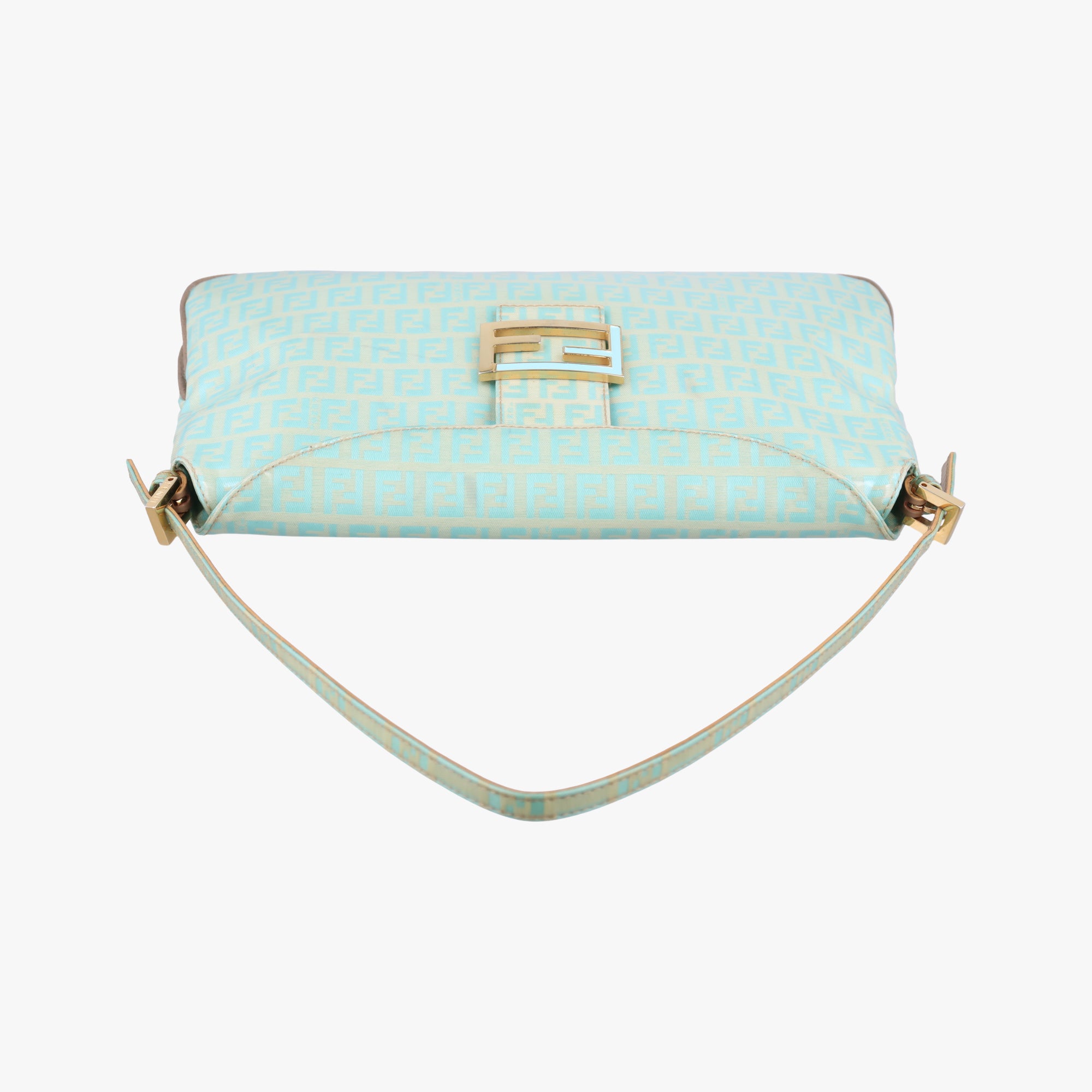 Vintage Fendi Mama Baguette Green×beige Patent 26756 shoulderbag | stylenewstar