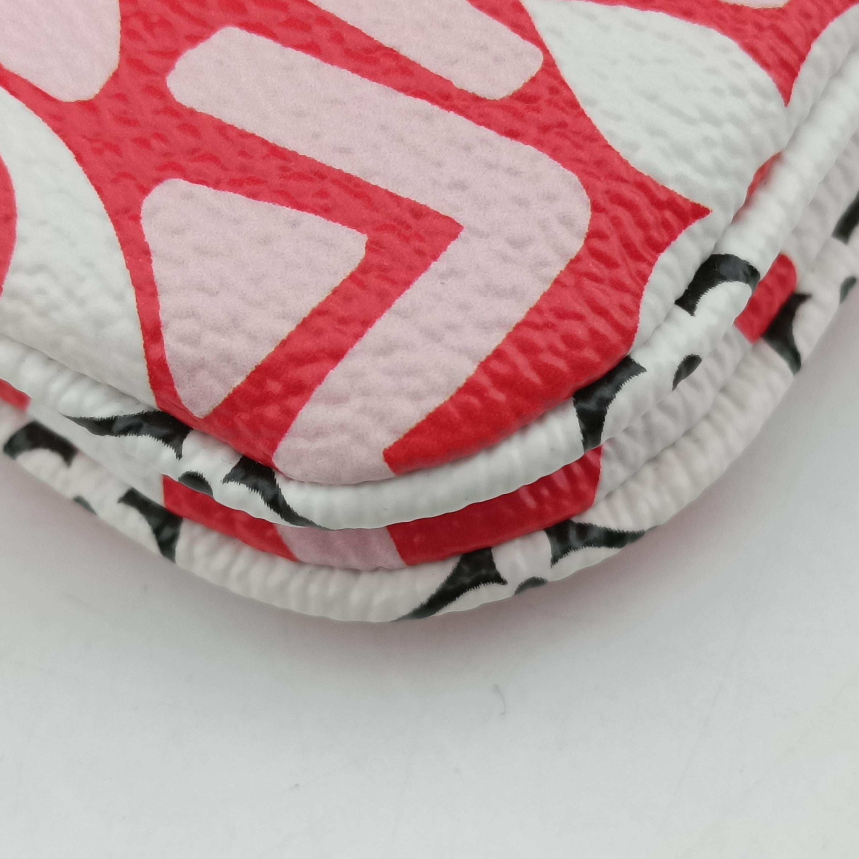 Vintage Louis Vuitton Crafty Pochette Double Zip cream×ROUGE Monogram Giant M69507 shoulderbag | stylenewstar