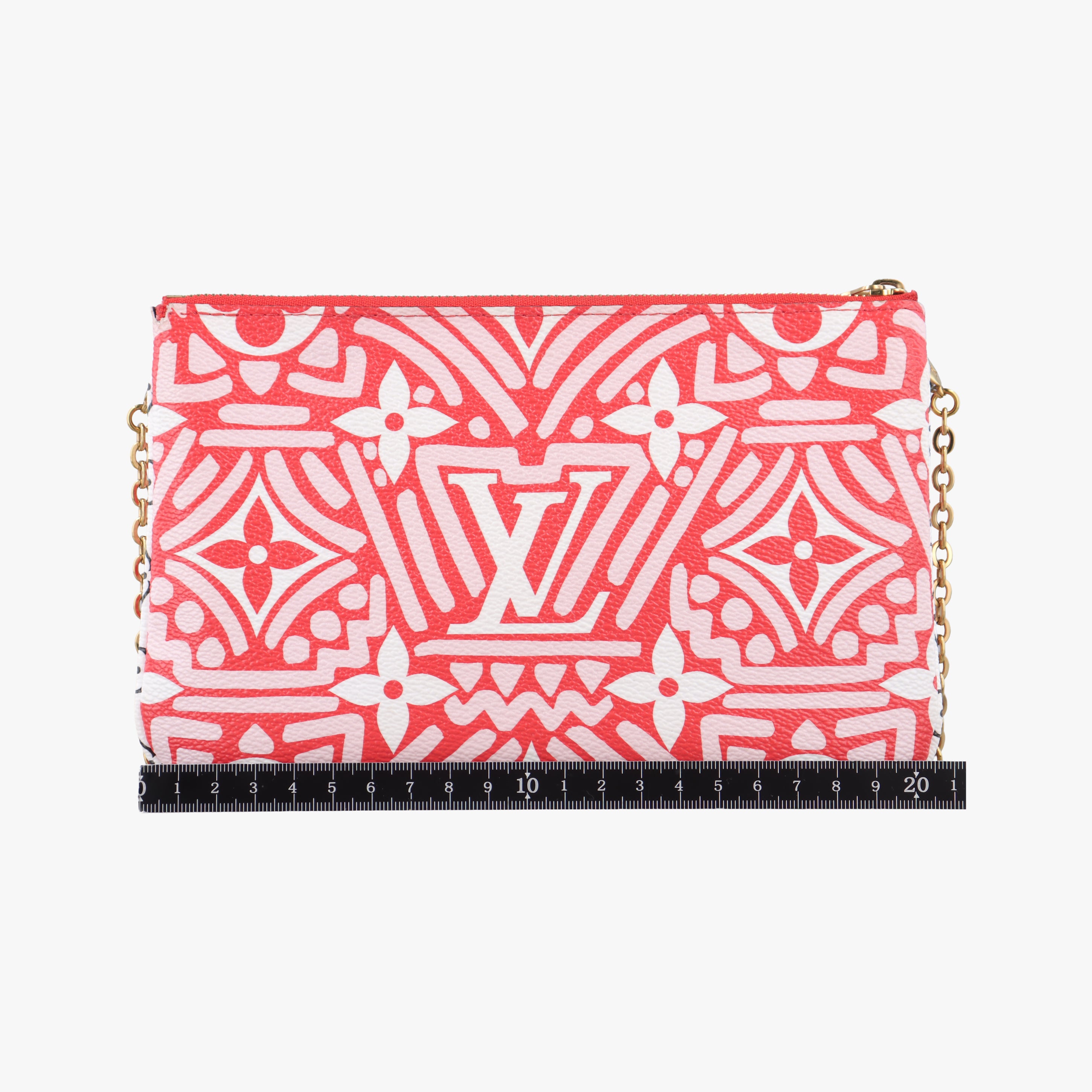 Vintage Louis Vuitton Crafty Pochette Double Zip cream×ROUGE Monogram Giant M69507 shoulderbag | stylenewstar
