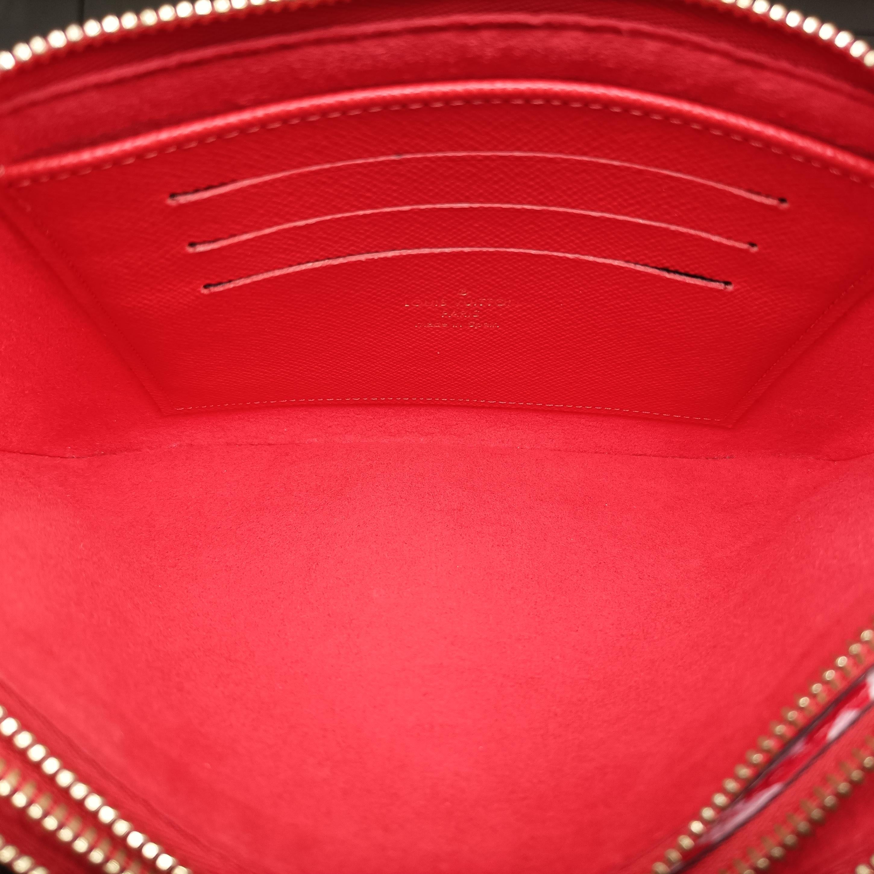 Vintage Louis Vuitton Crafty Pochette Double Zip cream×ROUGE Monogram Giant M69507 shoulderbag | stylenewstar