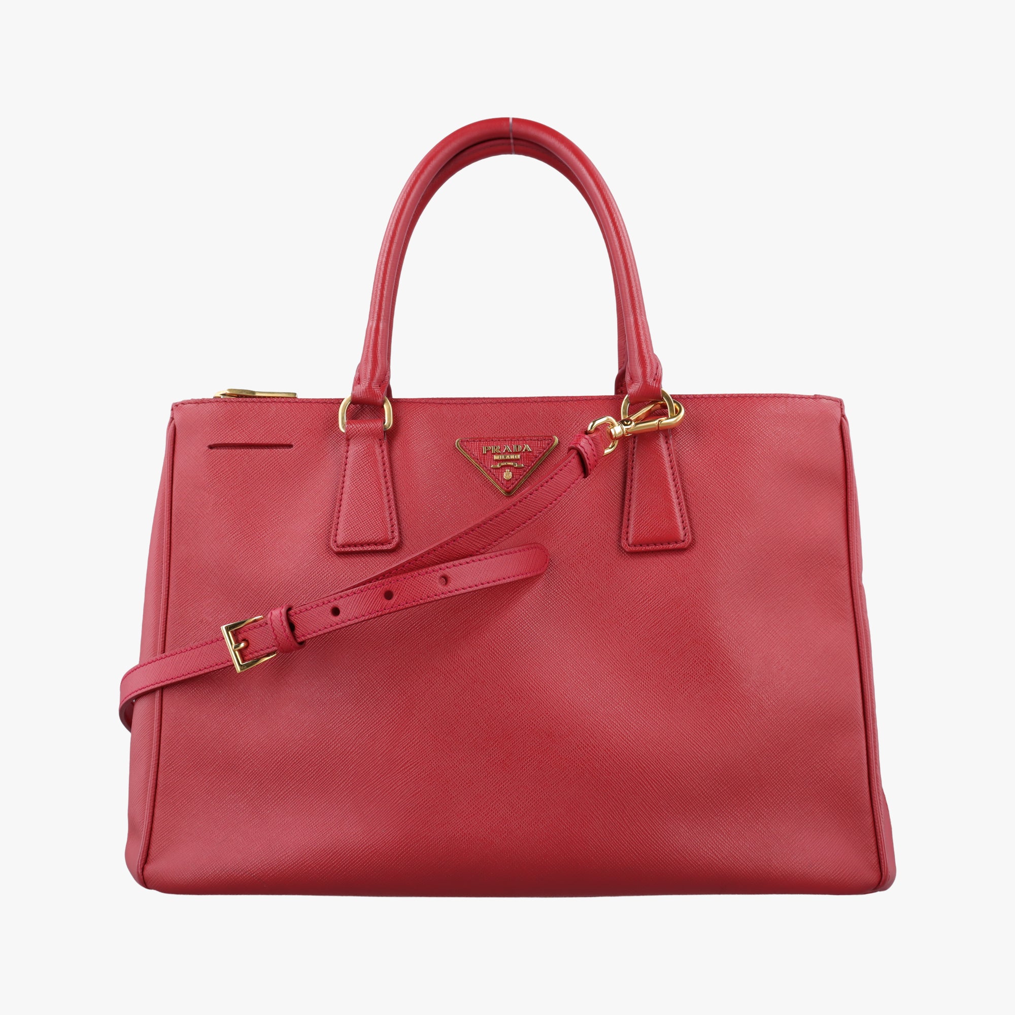 Vintage Prada Galleria Red SAFFIANO Leather BN1874 shoulderbag | stylenewstar