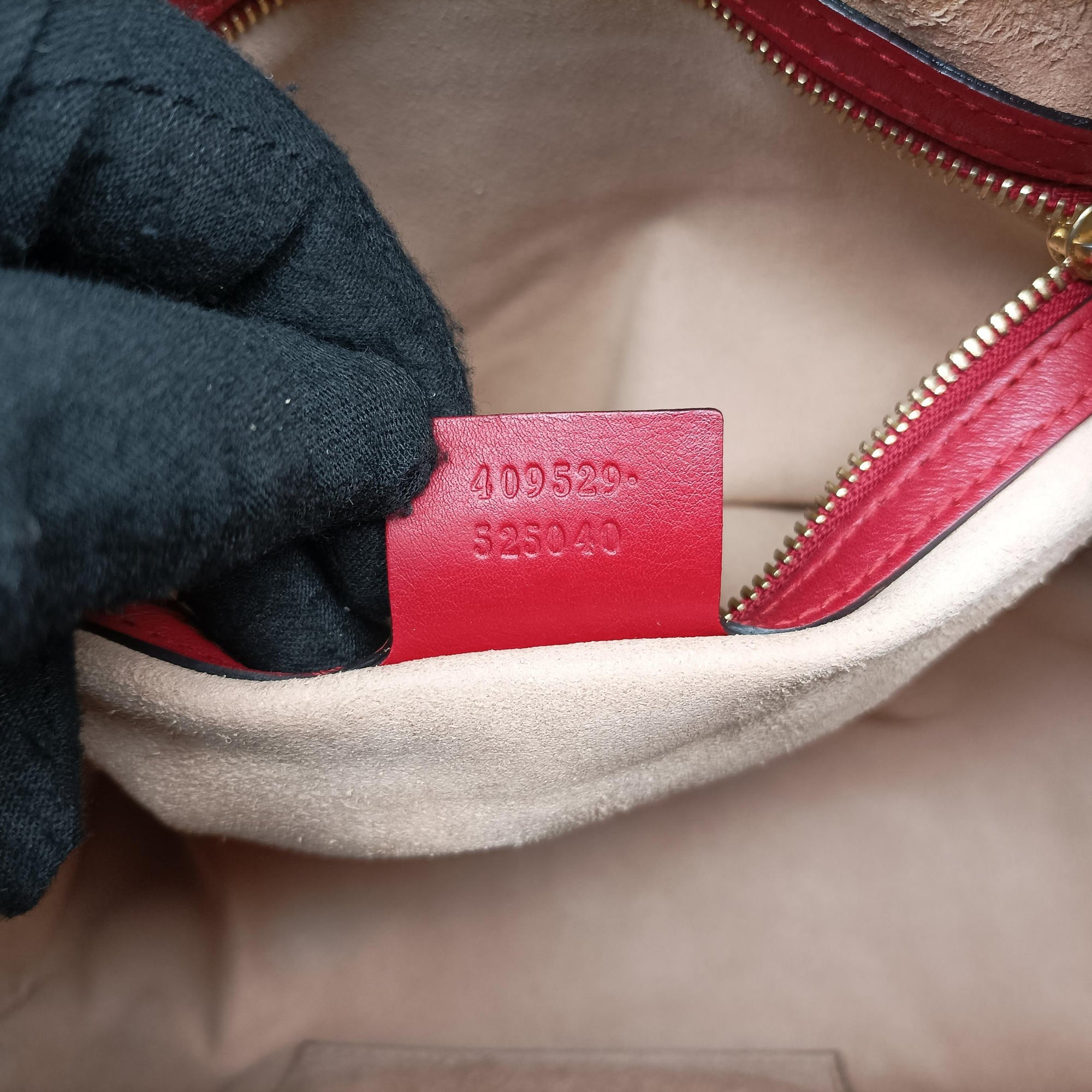 Pre-owned Gucci GG SUPREME Beige x Red x Navy PVC coated canvasxLeather 409529 shoulderbag | stylenewstar