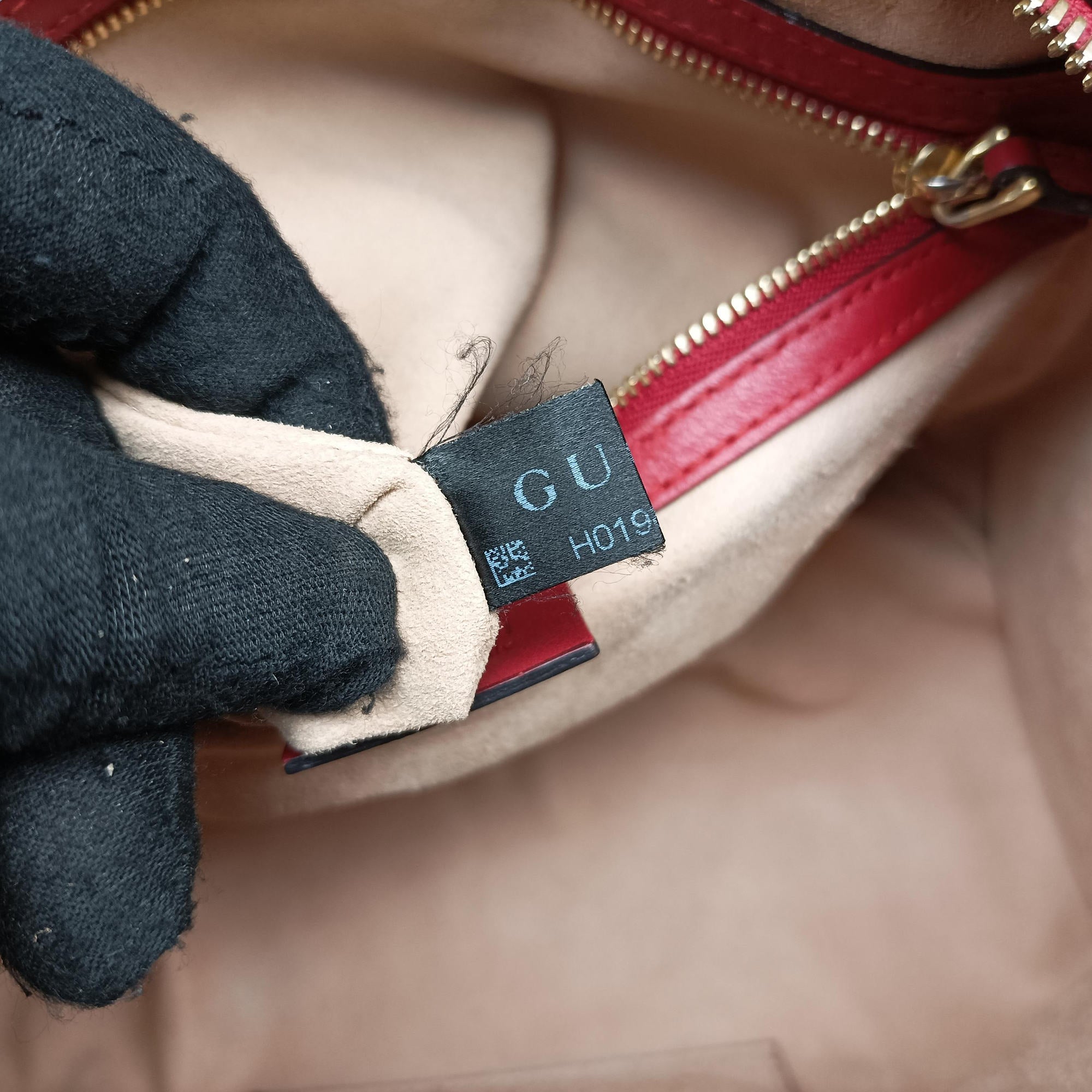 Pre-owned Gucci GG SUPREME Beige x Red x Navy PVC coated canvasxLeather 409529 shoulderbag | stylenewstar