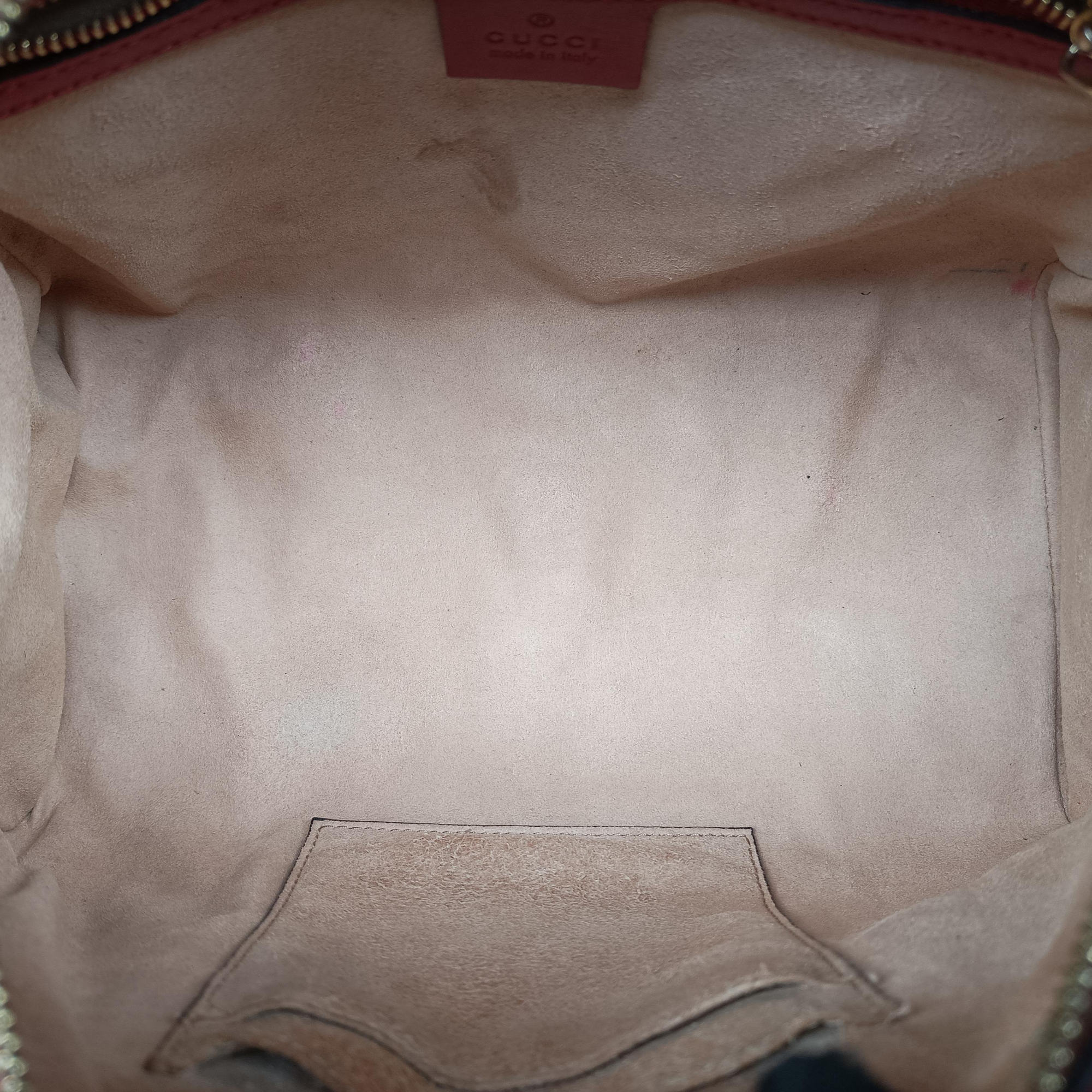 Pre-owned Gucci GG SUPREME Beige x Red x Navy PVC coated canvasxLeather 409529 shoulderbag | stylenewstar