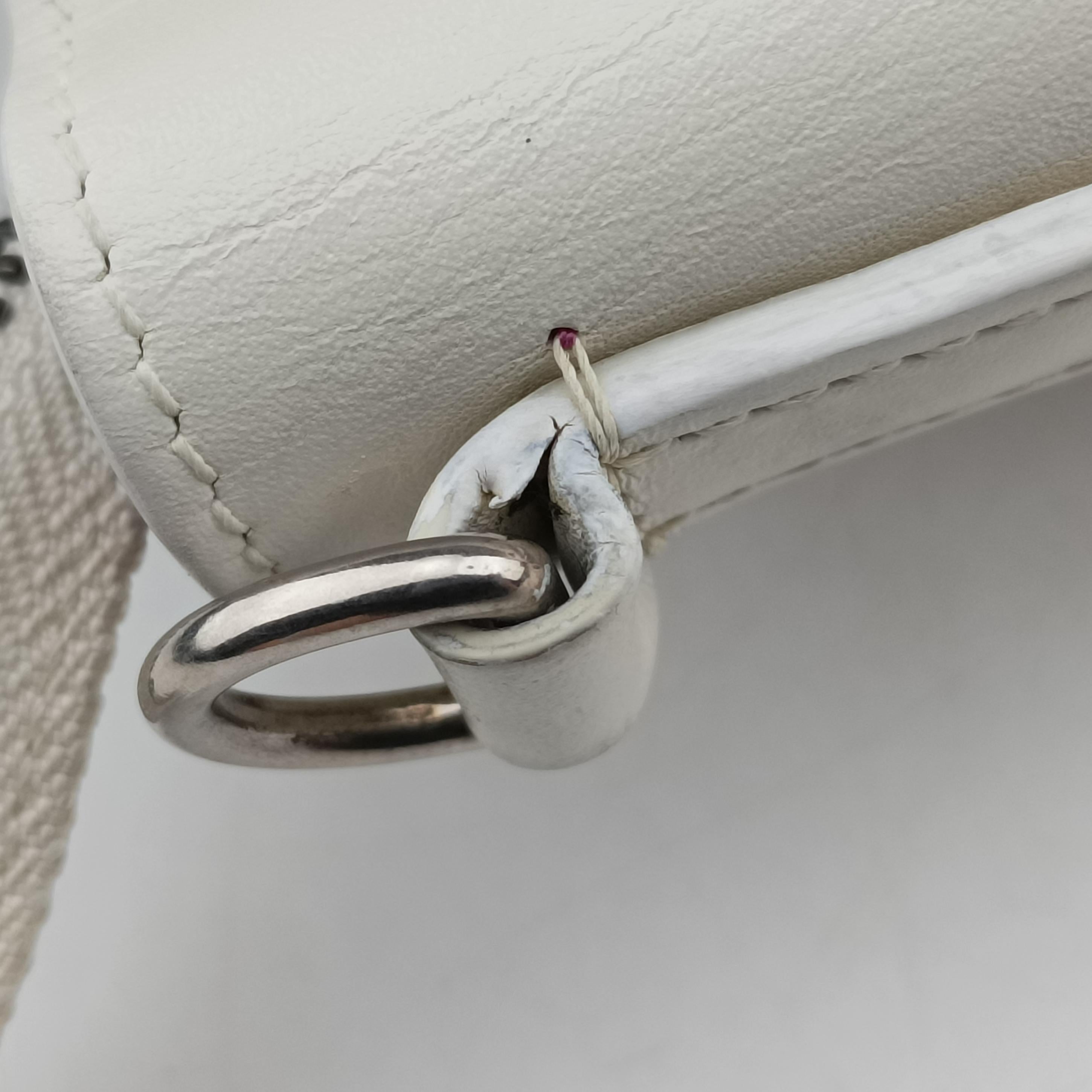 Pre-owned Celine luggage nano shopper White×pink Leather  shoulderbag | stylenewstar