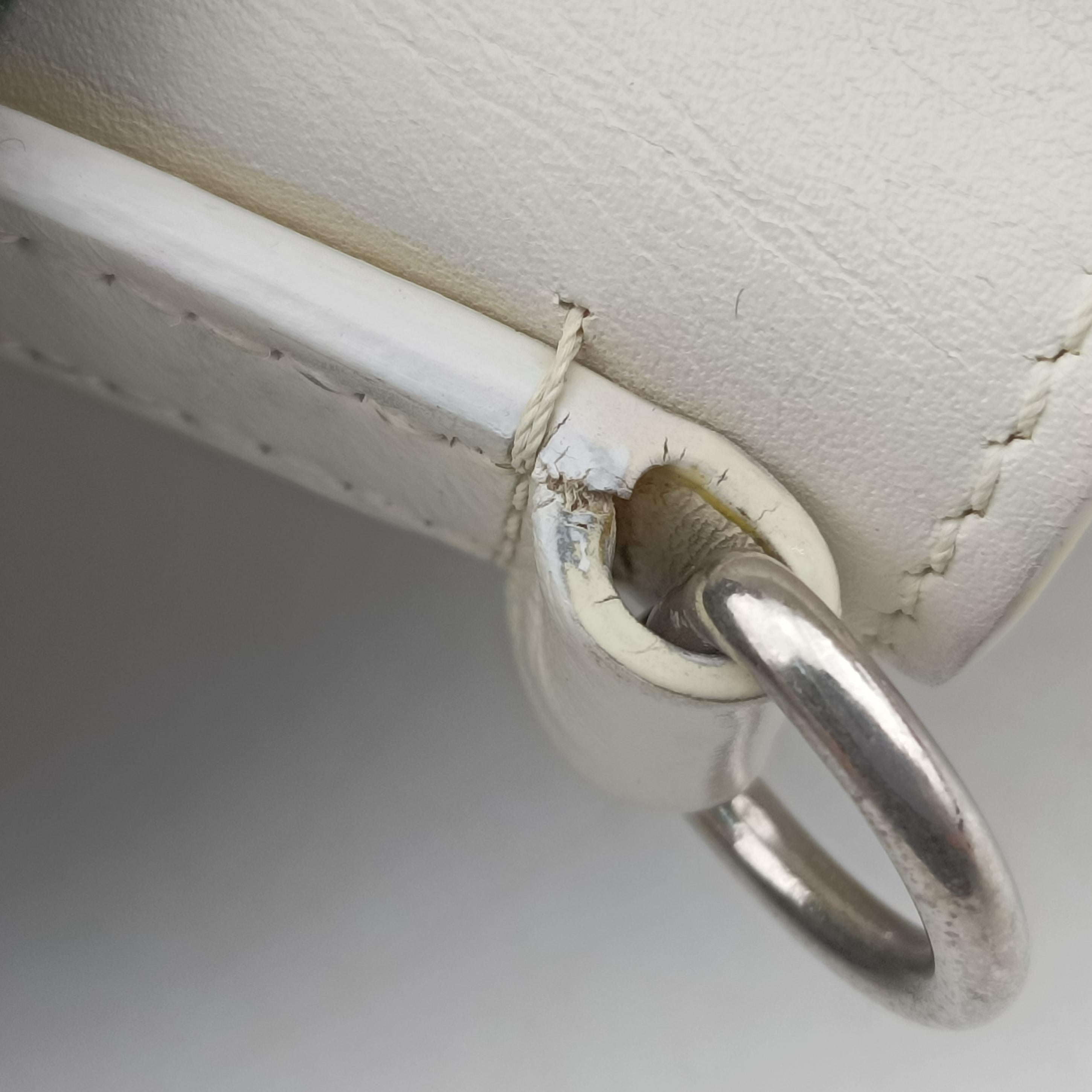 Pre-owned Celine luggage nano shopper White×pink Leather  shoulderbag | stylenewstar