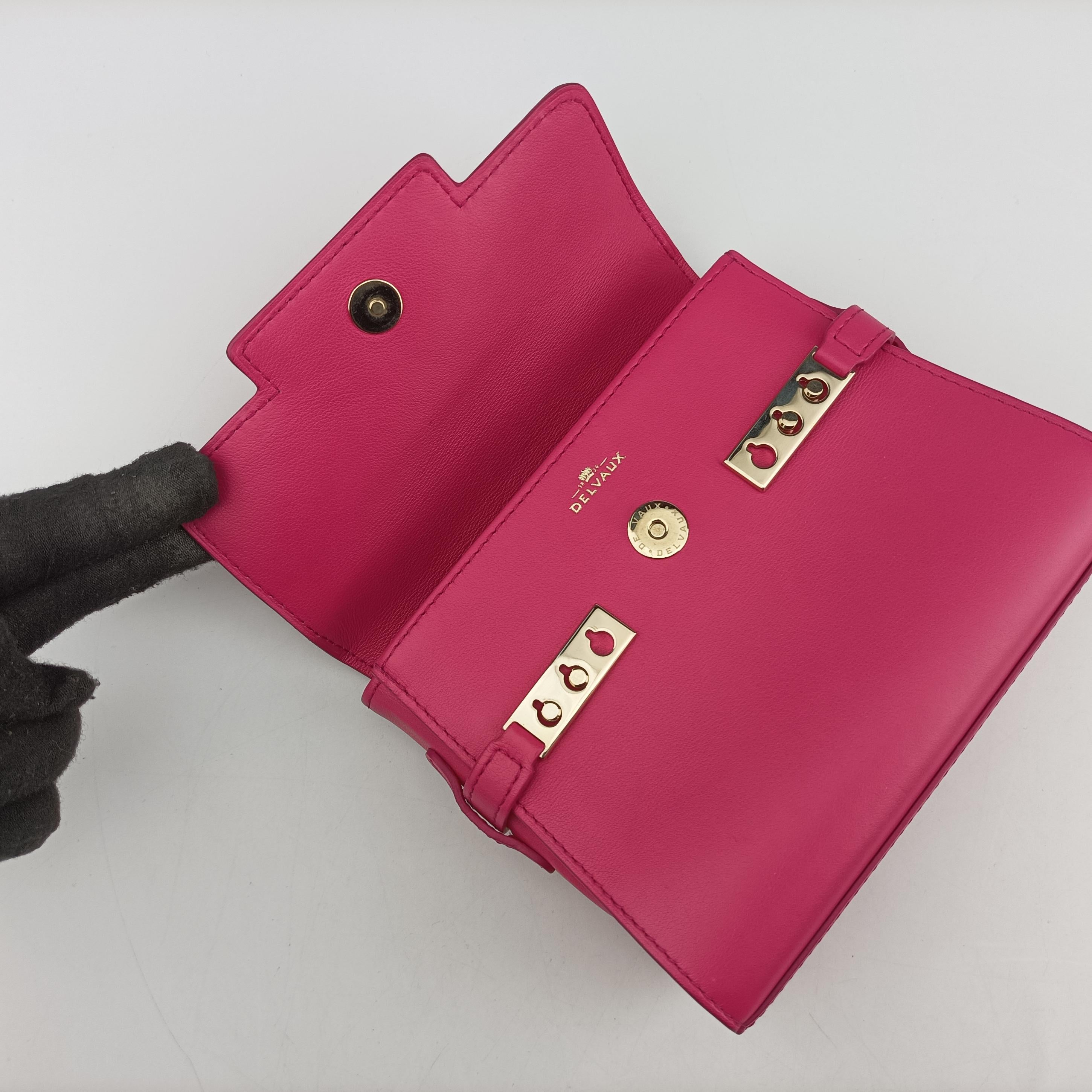Secondhand Delvaux Tempete Micro Pink leather  shoulderbag | stylenewstar