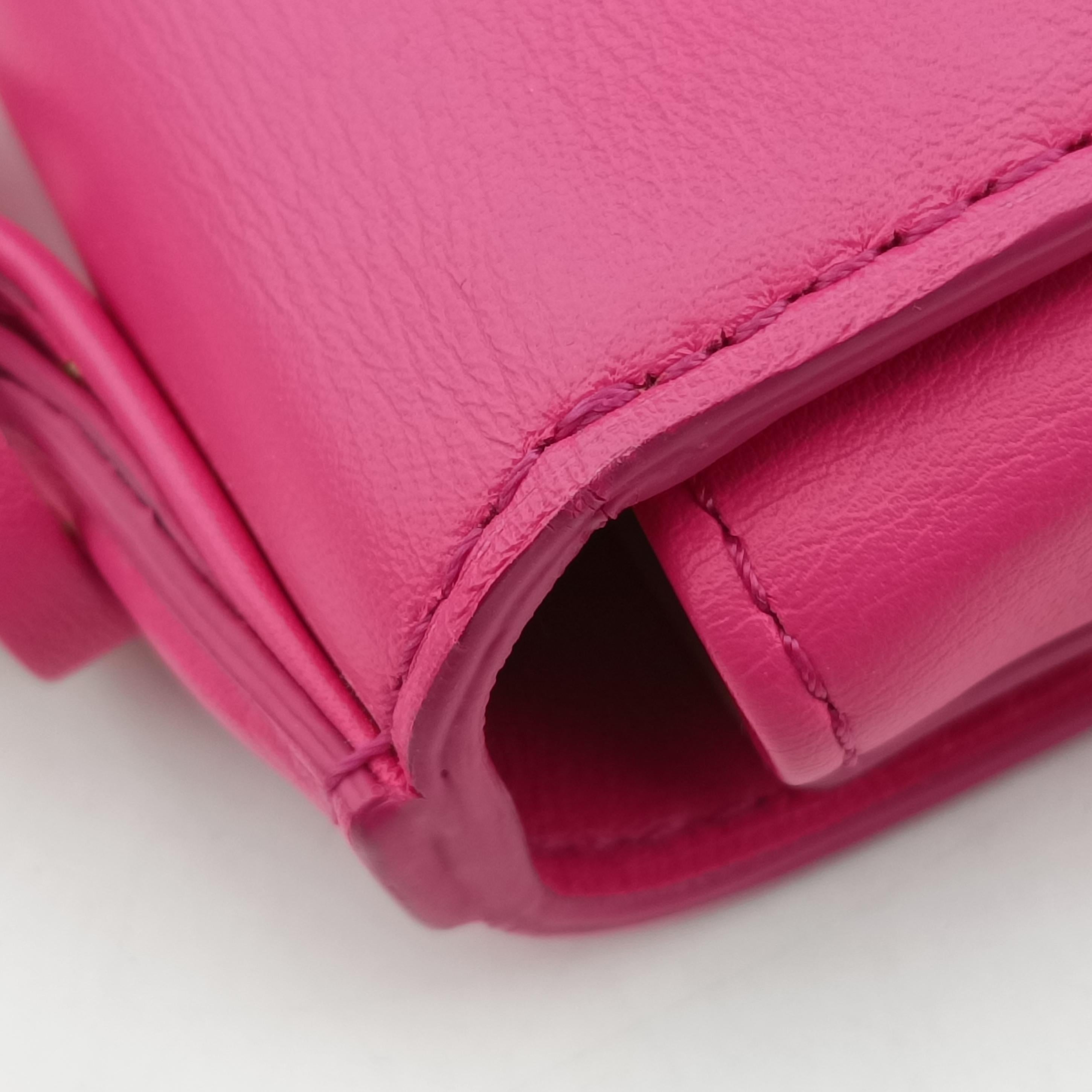 Secondhand Delvaux Tempete Micro Pink leather  shoulderbag | stylenewstar