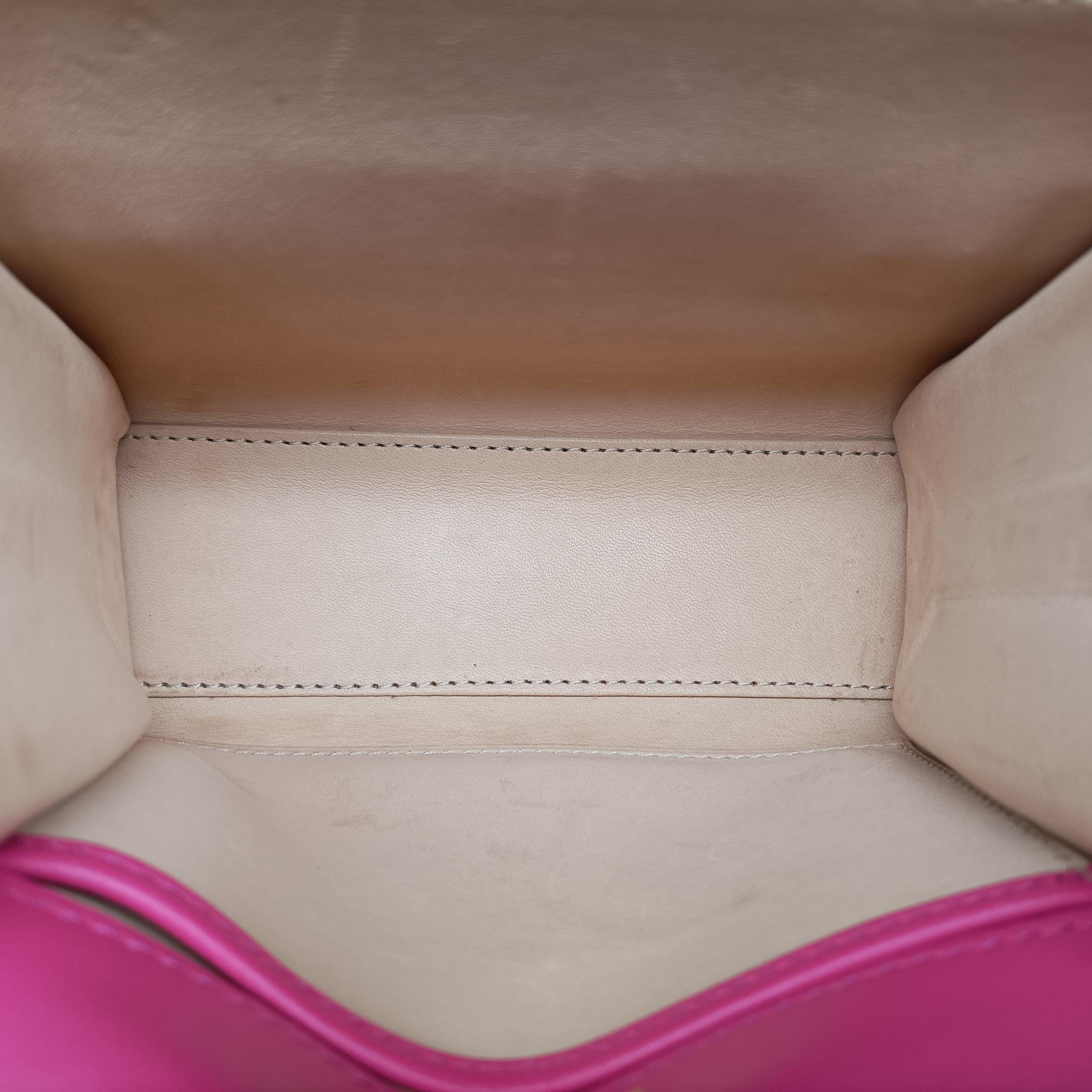 Secondhand Delvaux Tempete Micro Pink leather  shoulderbag | stylenewstar
