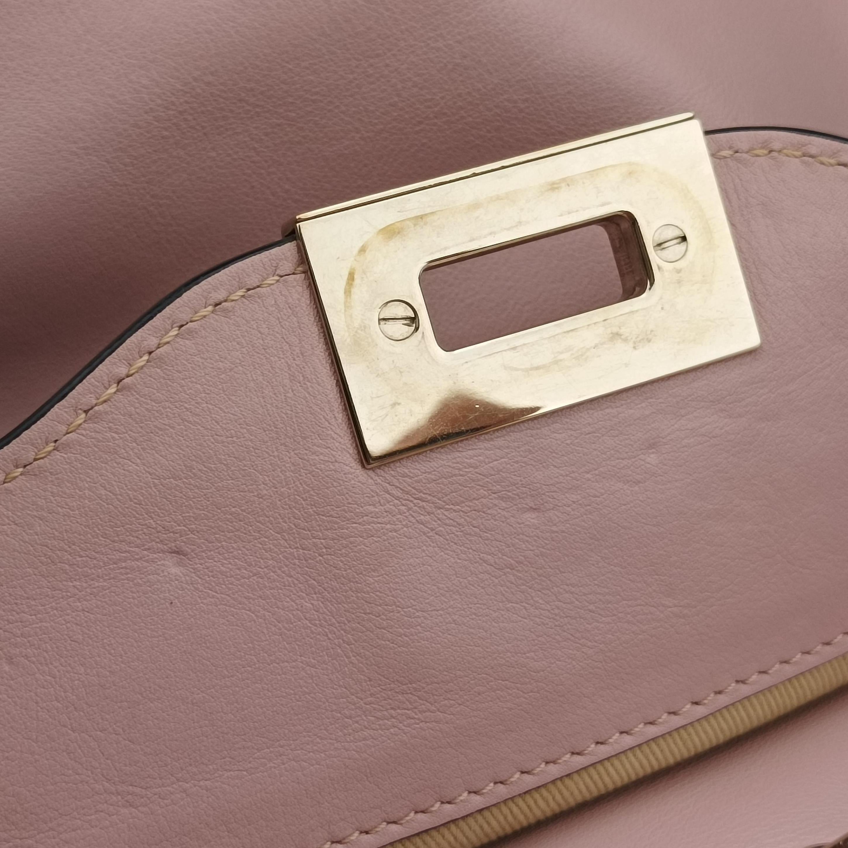 Pre-owned Valentino Rockstud Pink Leather  shoulderbag | stylenewstar