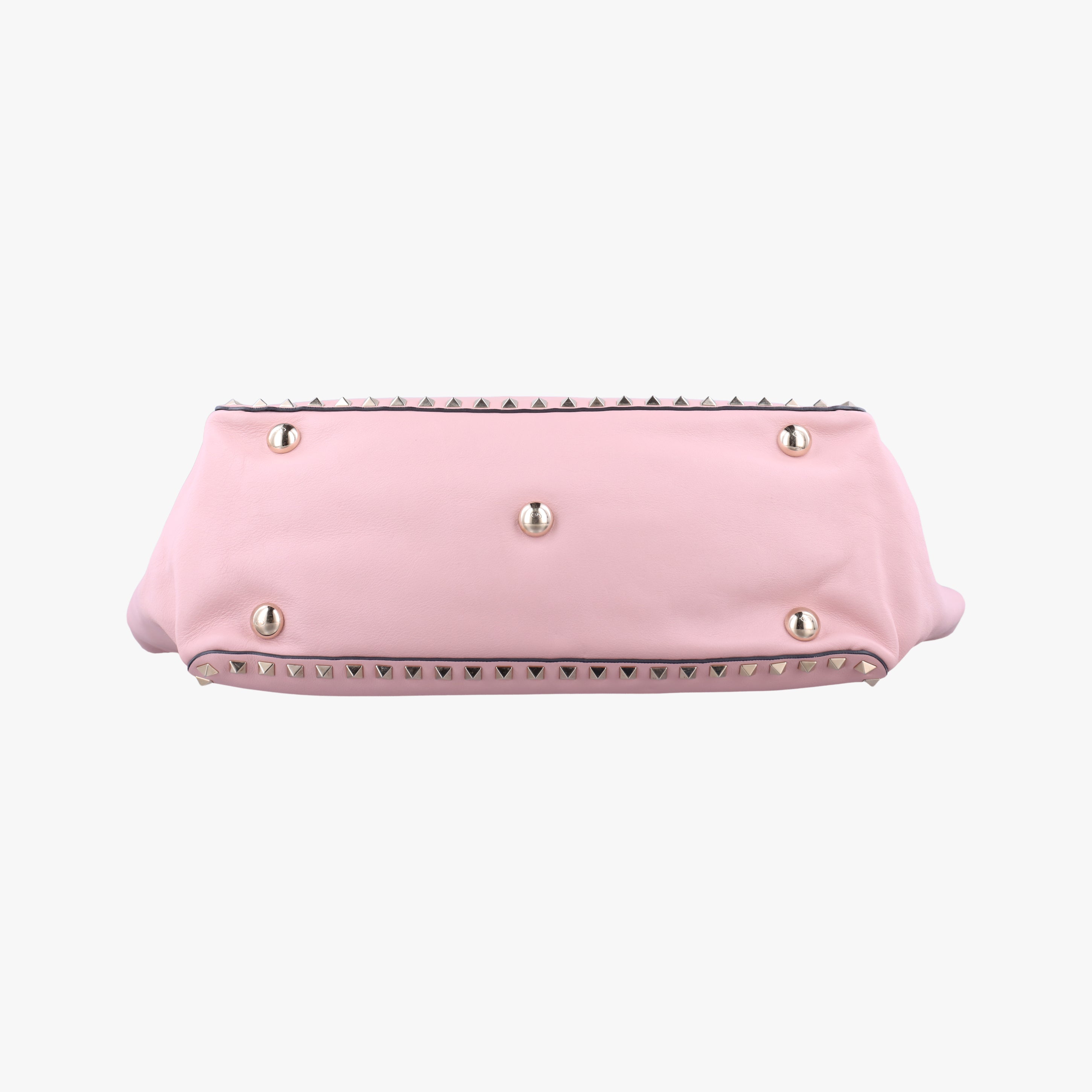 Pre-owned Valentino Rockstud Pink Leather  shoulderbag | stylenewstar