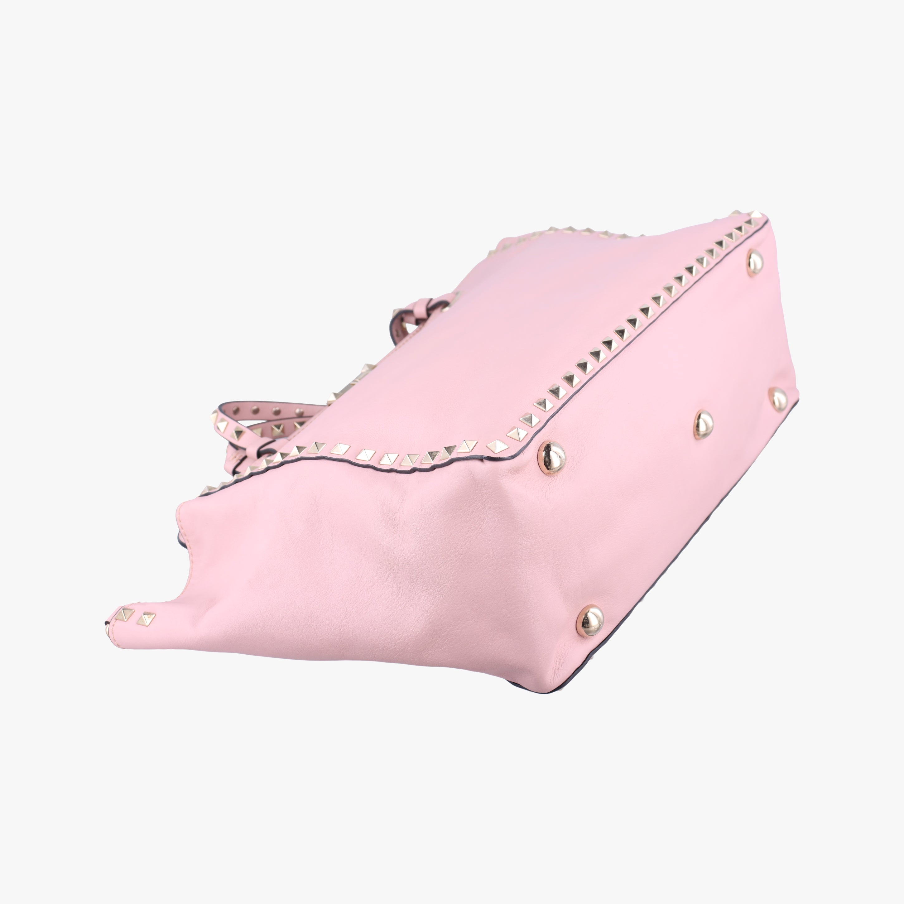 Pre-owned Valentino Rockstud Pink Leather  shoulderbag | stylenewstar