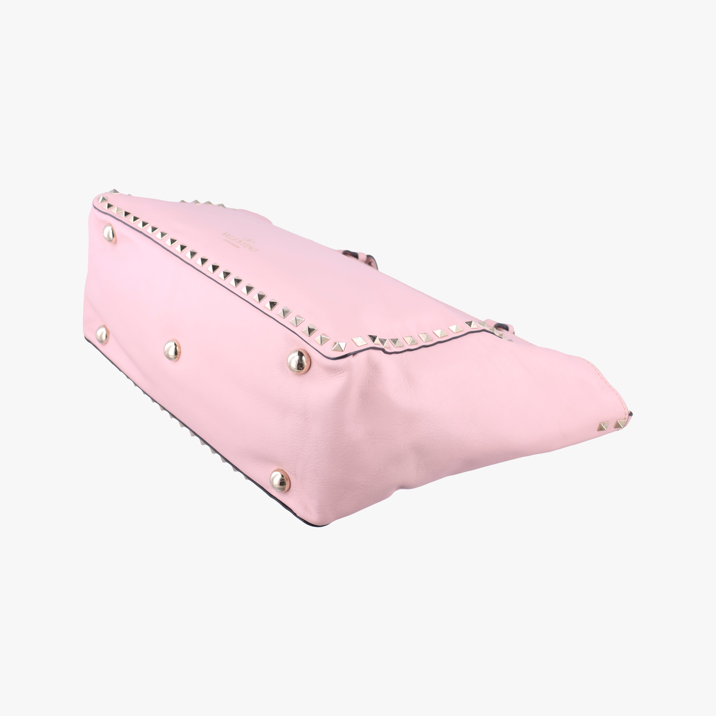 Pre-owned Valentino Rockstud Pink Leather  shoulderbag | stylenewstar