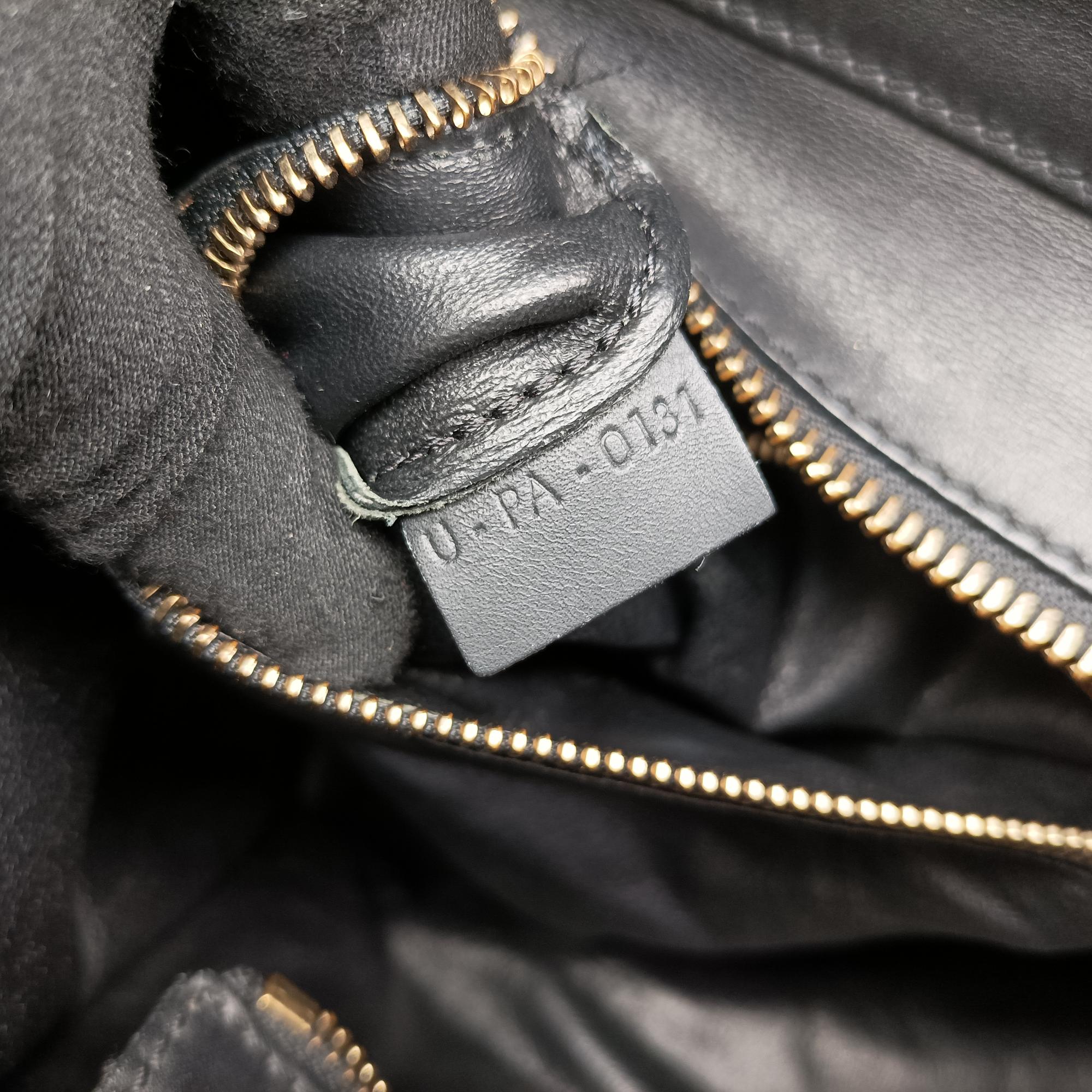 Secondhand Celine Luggage Mini Shopper Black×Brown×White Leather  handbag | stylenewstar