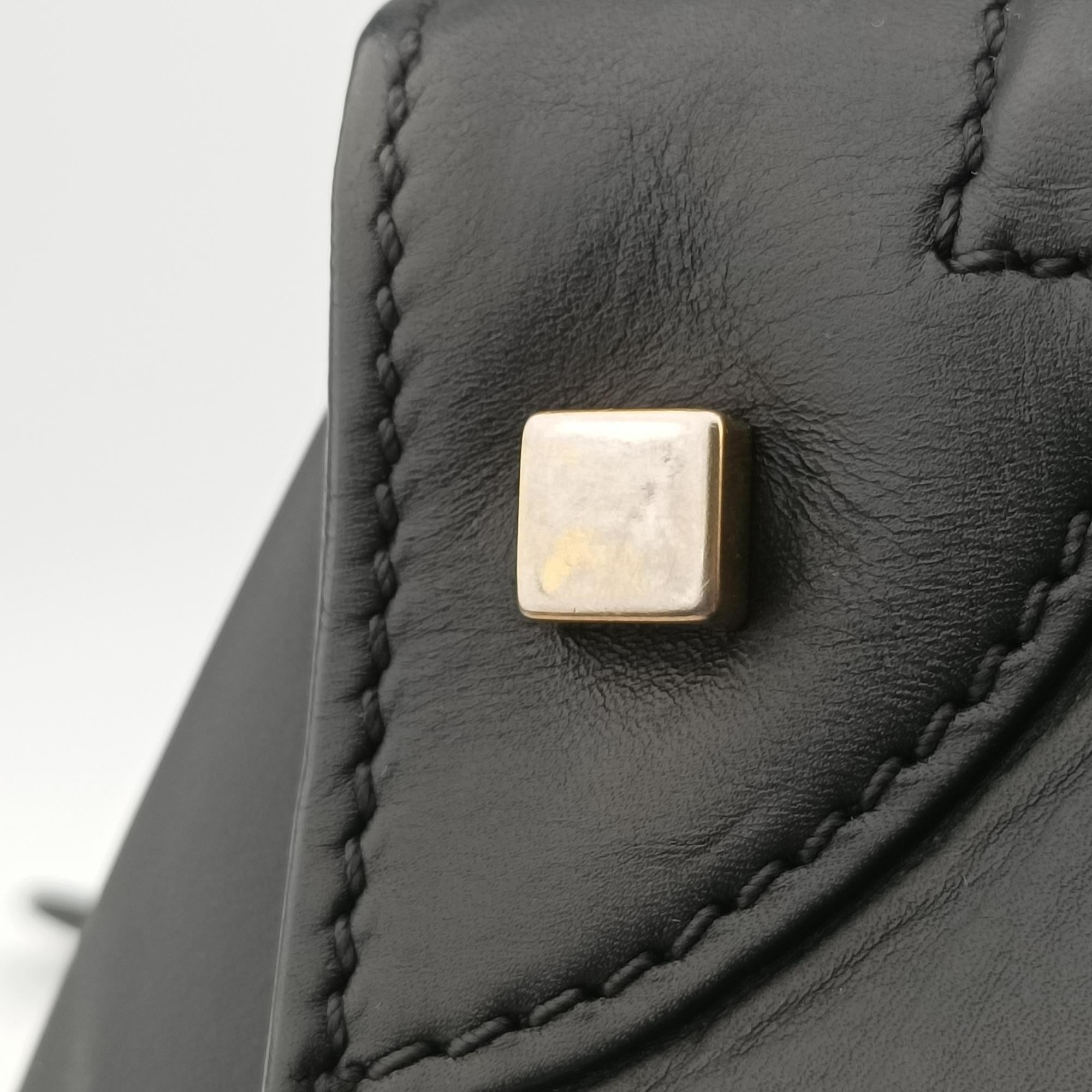 Secondhand Celine Luggage Mini Shopper Black×Brown×White Leather  handbag | stylenewstar