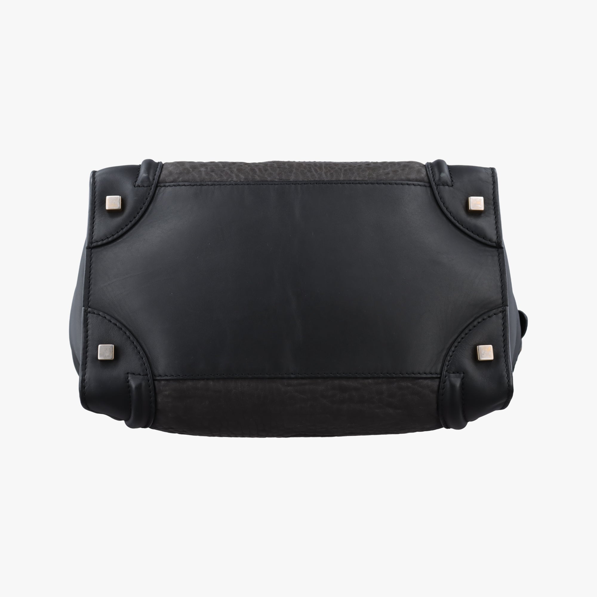 Secondhand Celine Luggage Mini Shopper Black×Brown×White Leather  handbag | stylenewstar