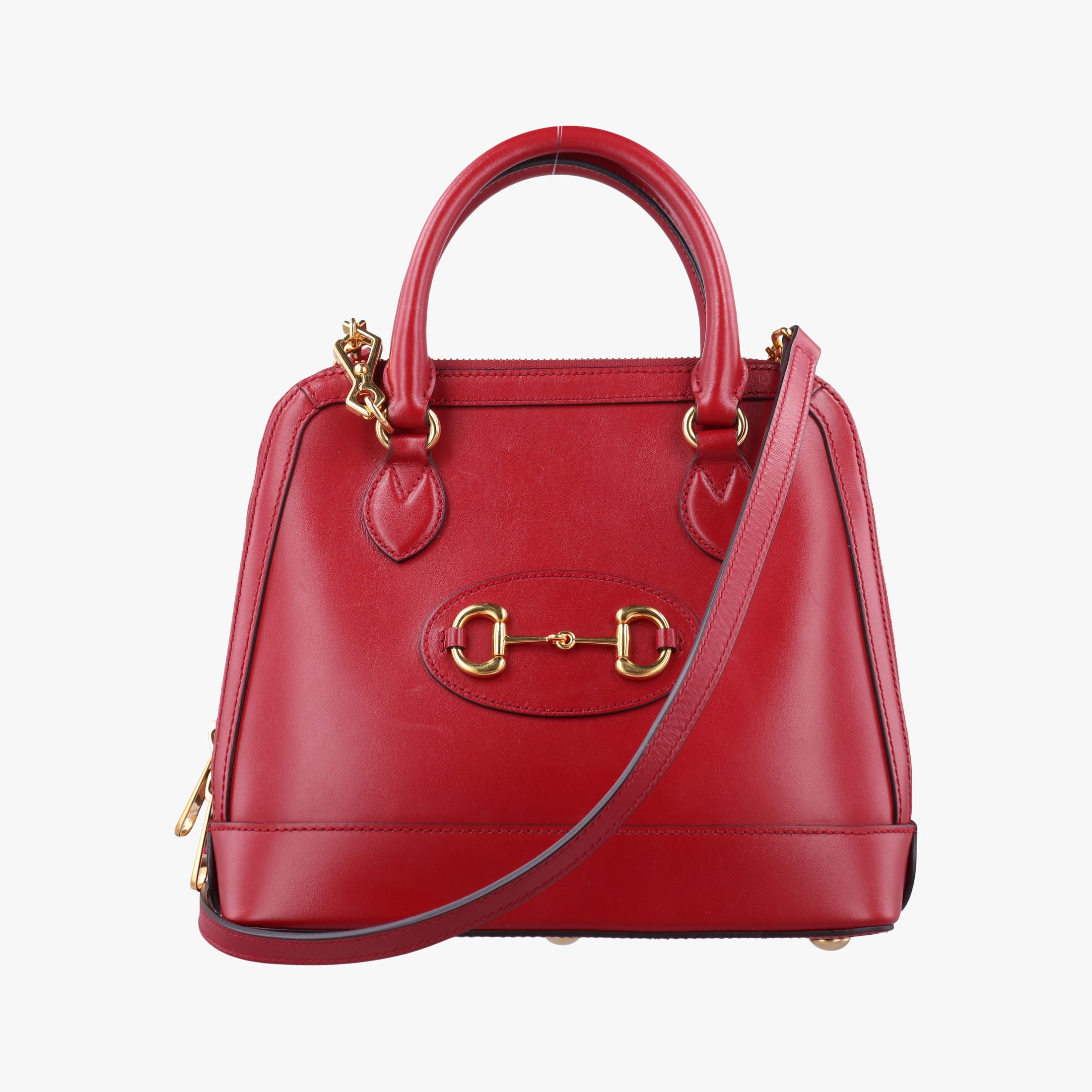 Pre-owned Gucci Horsebit 1955 Red Leather 621220 shoulderbag | stylenewstar
