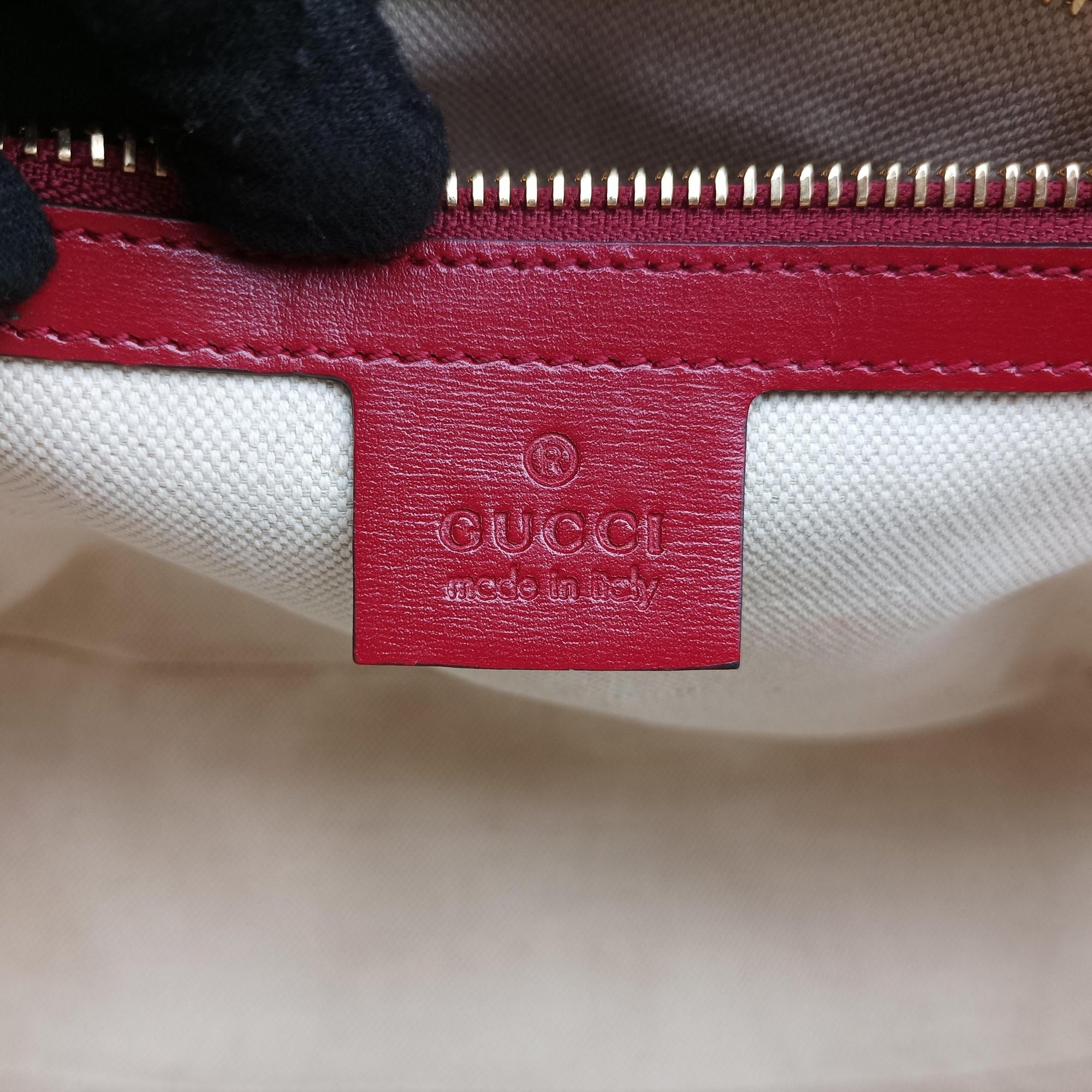Pre-owned Gucci Horsebit 1955 Red Leather 621220 shoulderbag | stylenewstar