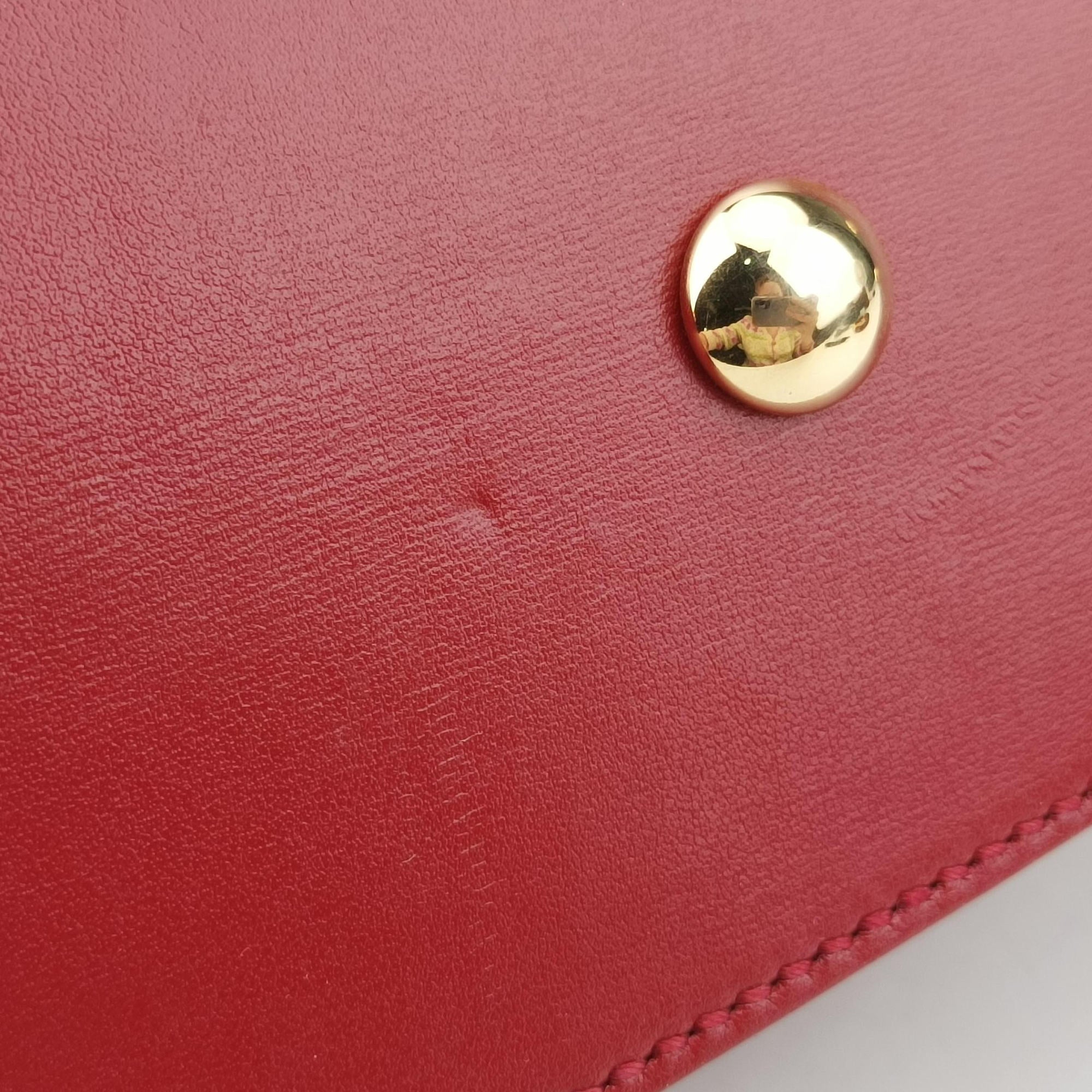 Pre-owned Gucci Horsebit 1955 Red Leather 621220 shoulderbag | stylenewstar