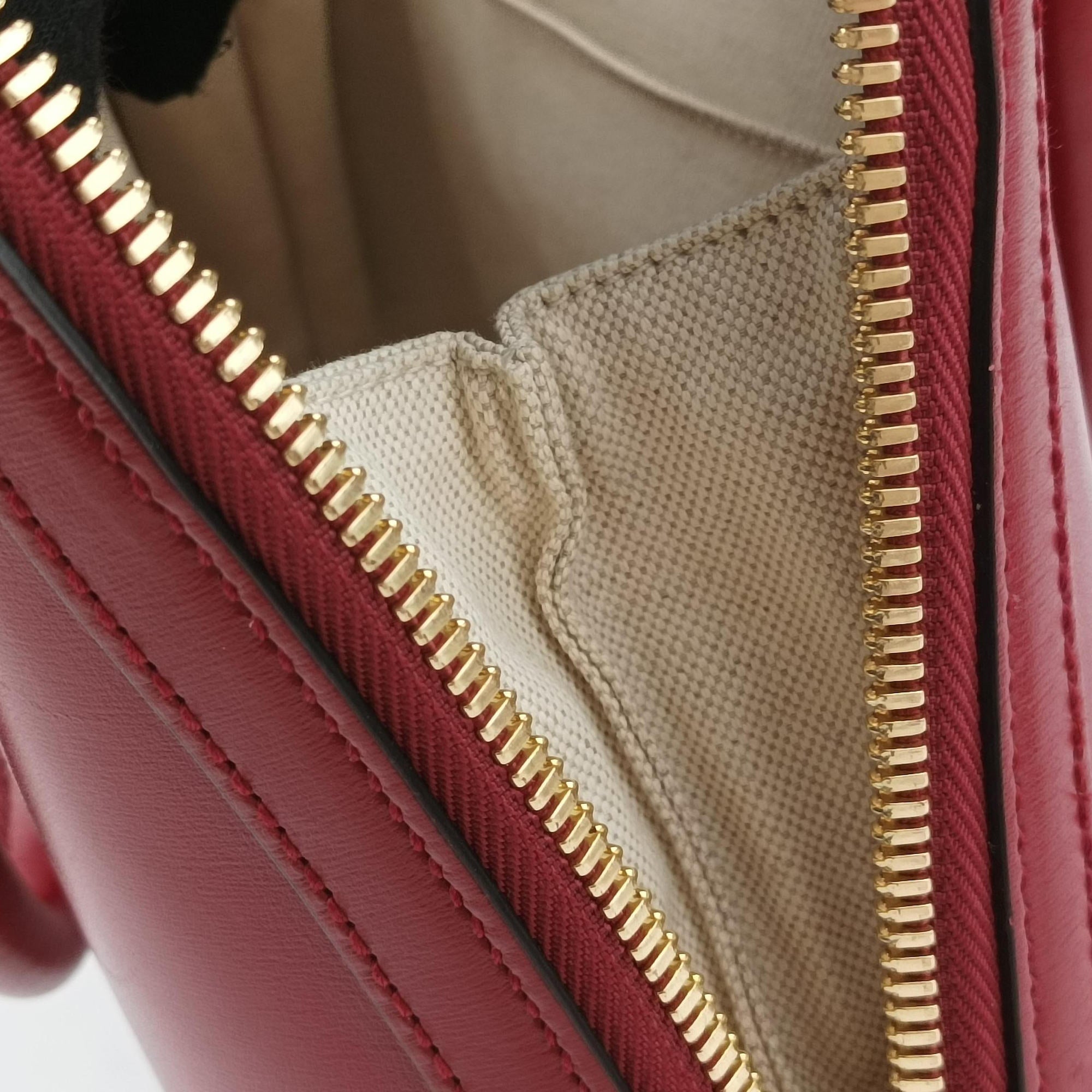 Pre-owned Gucci Horsebit 1955 Red Leather 621220 shoulderbag | stylenewstar
