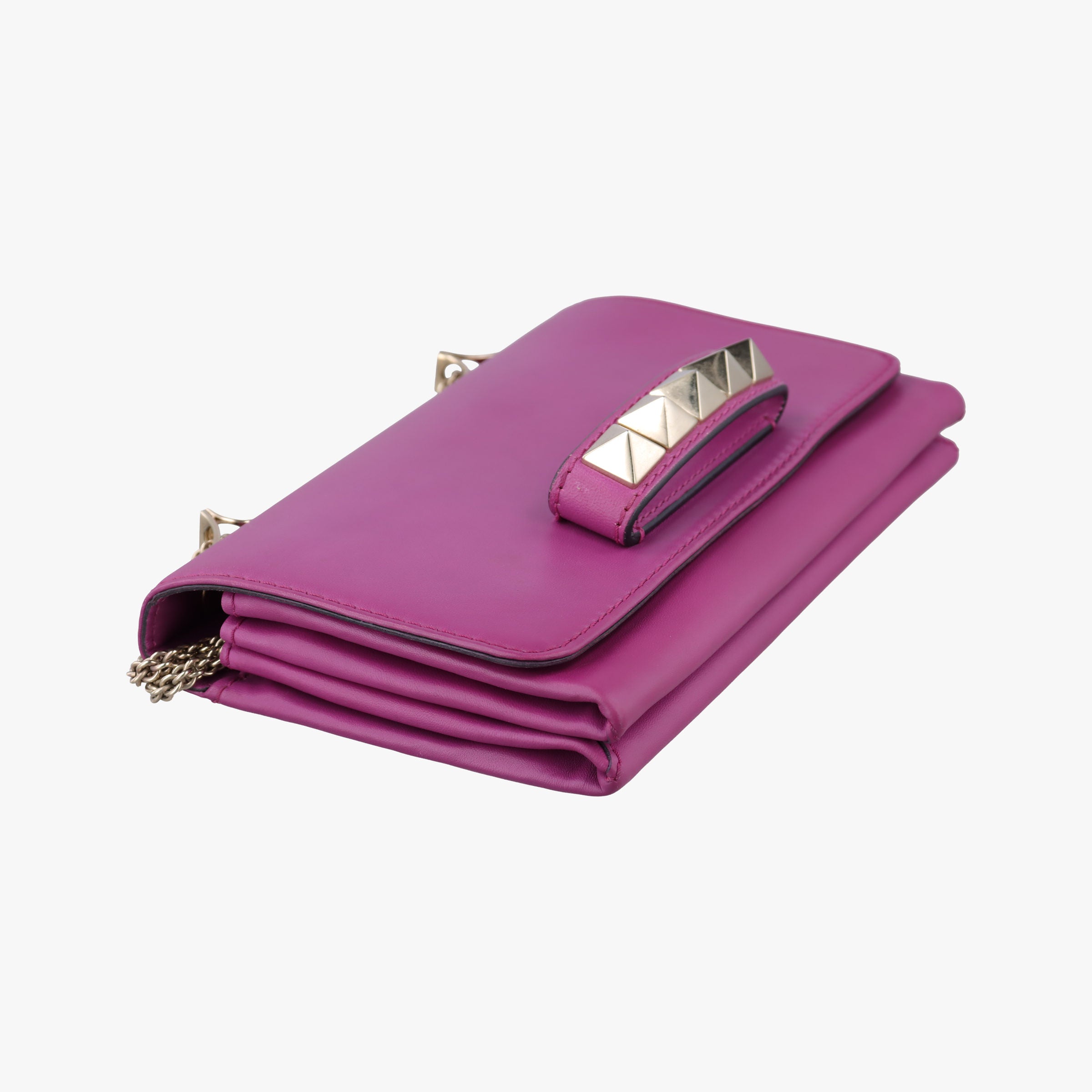 Pre-owned Valentino Rockstud Va Va Voom Purple Leather  shoulderbag | stylenewstar
