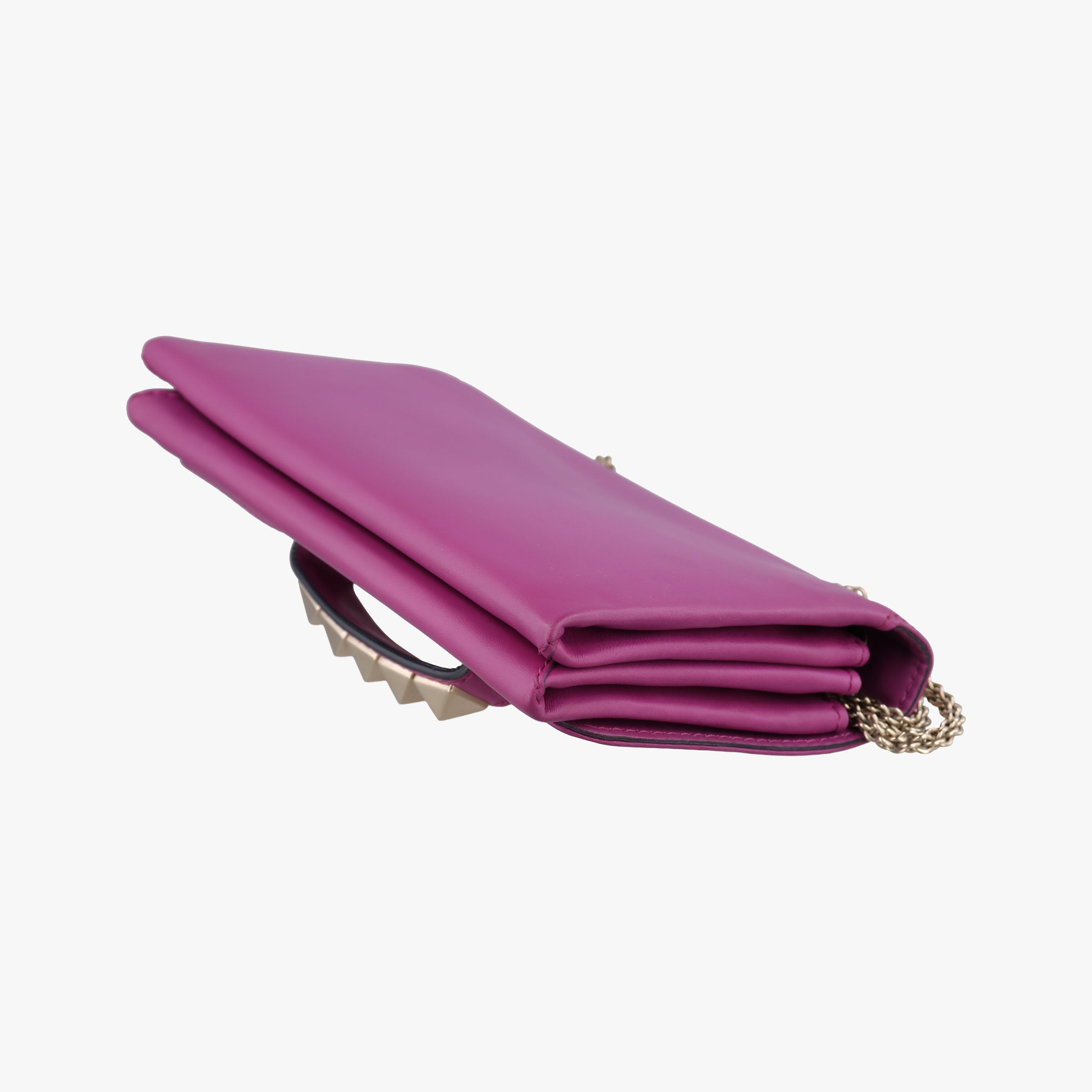 Pre-owned Valentino Rockstud Va Va Voom Purple Leather  shoulderbag | stylenewstar