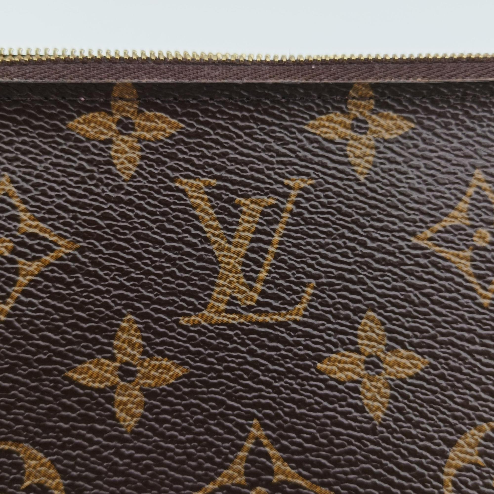 Pre-owned Louis Vuitton Pochette Double Zip brown×multicolor Monogram Canvas M68486 shoulderbag | stylenewstar