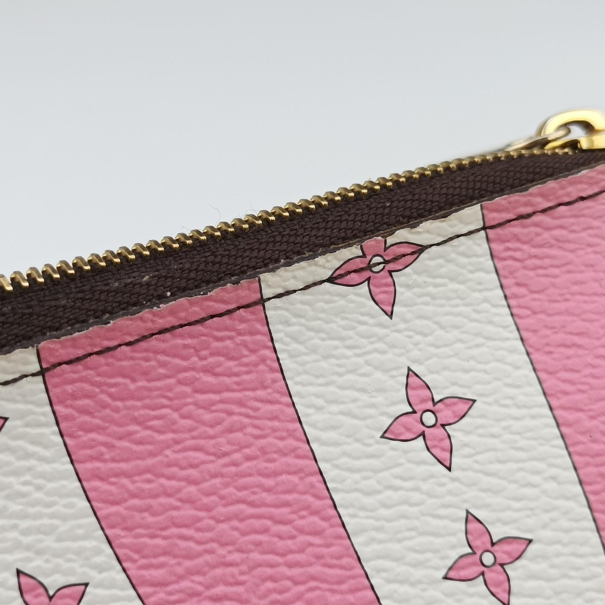 Pre-owned Louis Vuitton Pochette Double Zip brown×multicolor Monogram Canvas M68486 shoulderbag | stylenewstar