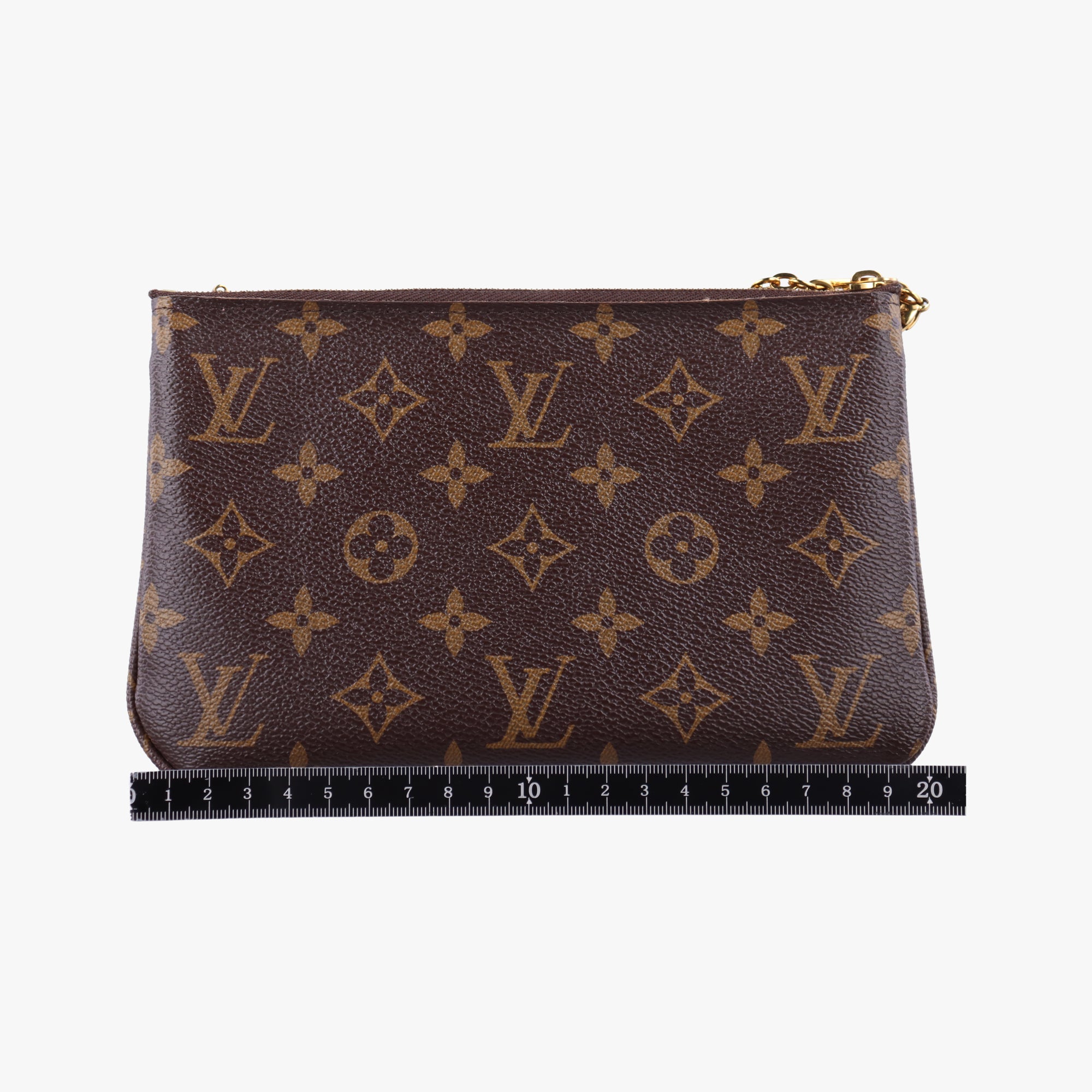 Pre-owned Louis Vuitton Pochette Double Zip brown×multicolor Monogram Canvas M68486 shoulderbag | stylenewstar