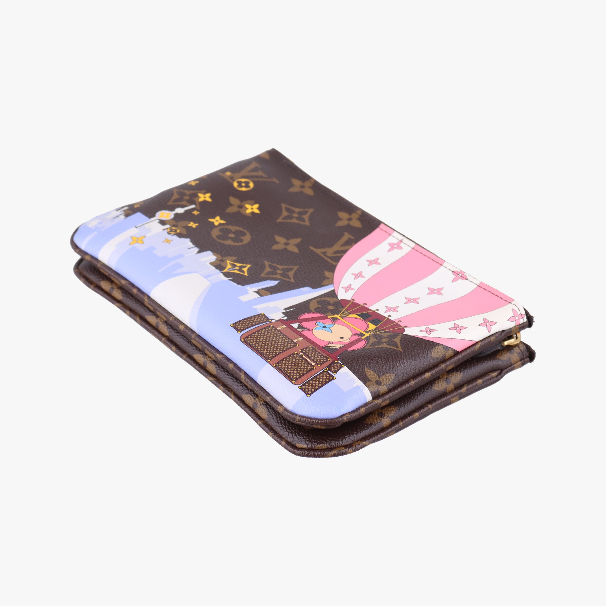 Pre-owned Louis Vuitton Pochette Double Zip brown×multicolor Monogram Canvas M68486 shoulderbag | stylenewstar