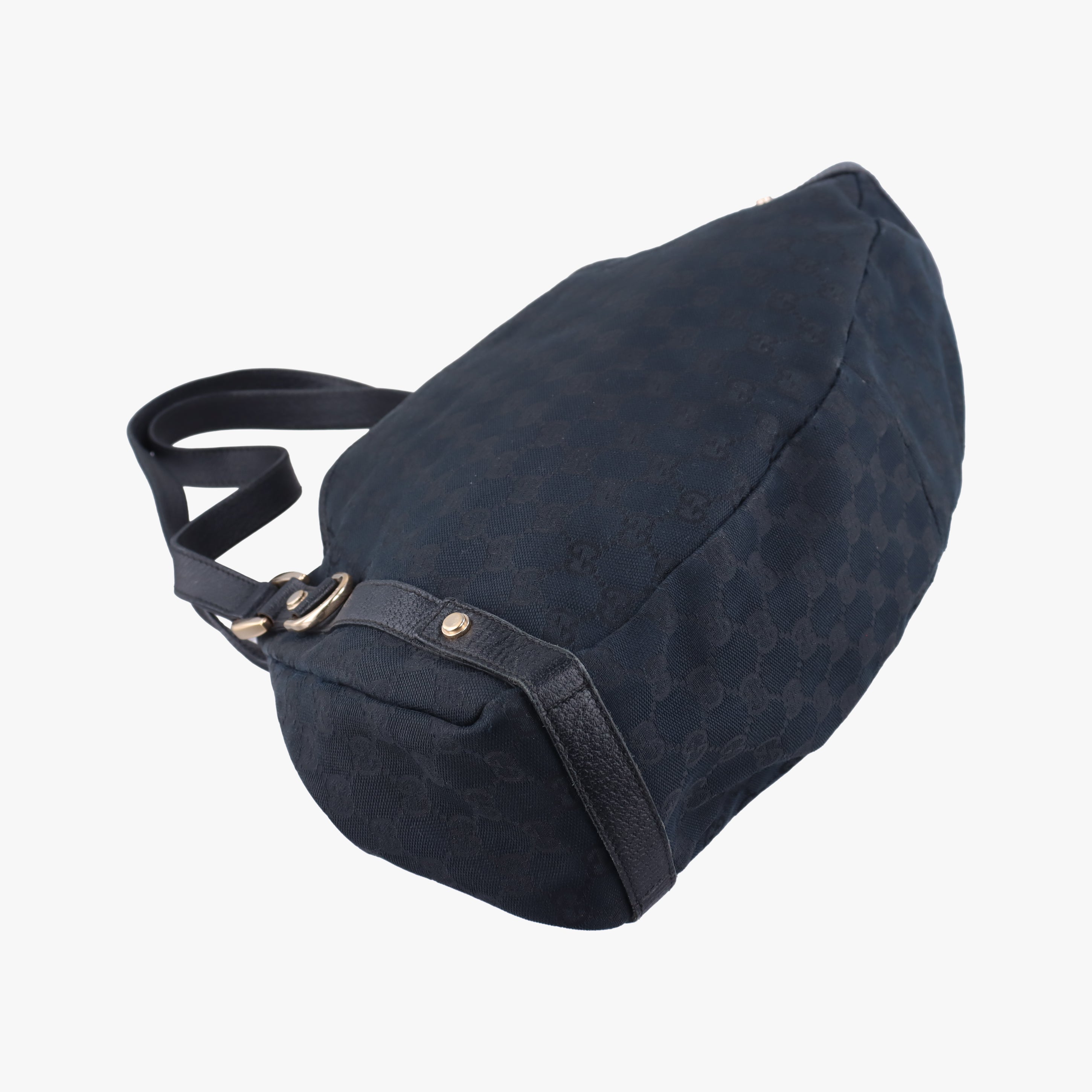 Pre-owned Gucci Abbey Black canvas×leather 130736 shoulderbag | stylenewstar