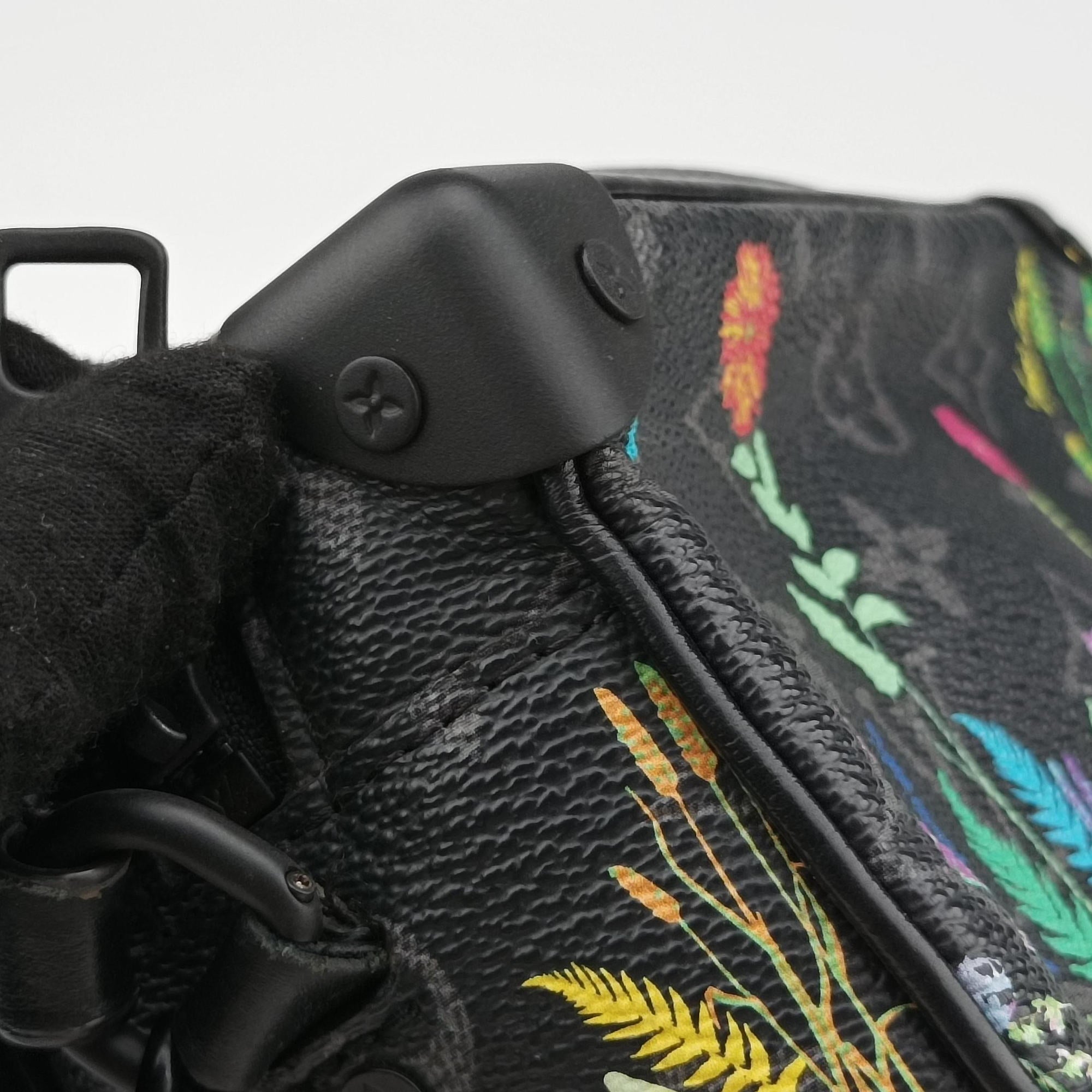 Pre-owned Louis Vuitton Mini Soft Trunk Foliage Black×Multicolour Monogram Eclipse M44480 shoulderbag | stylenewstar