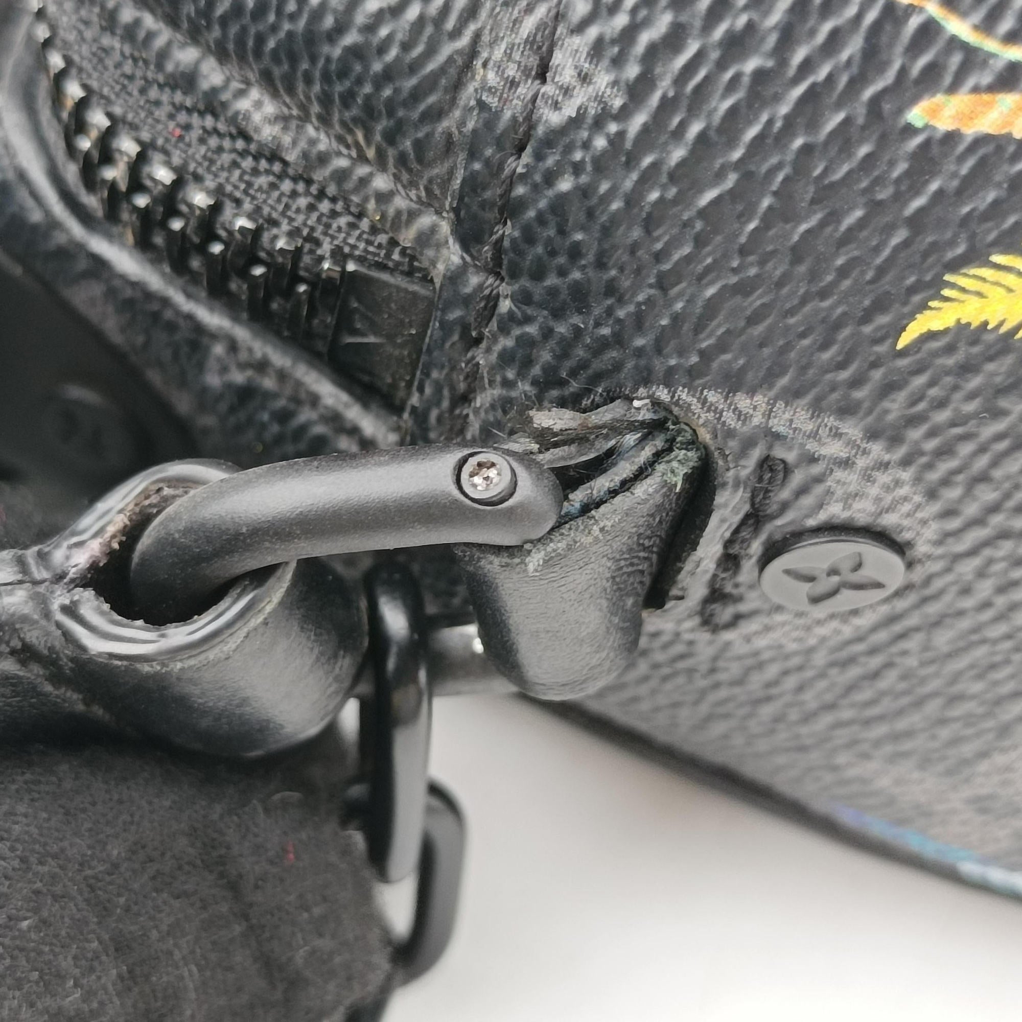 Pre-owned Louis Vuitton Mini Soft Trunk Foliage Black×Multicolour Monogram Eclipse M44480 shoulderbag | stylenewstar