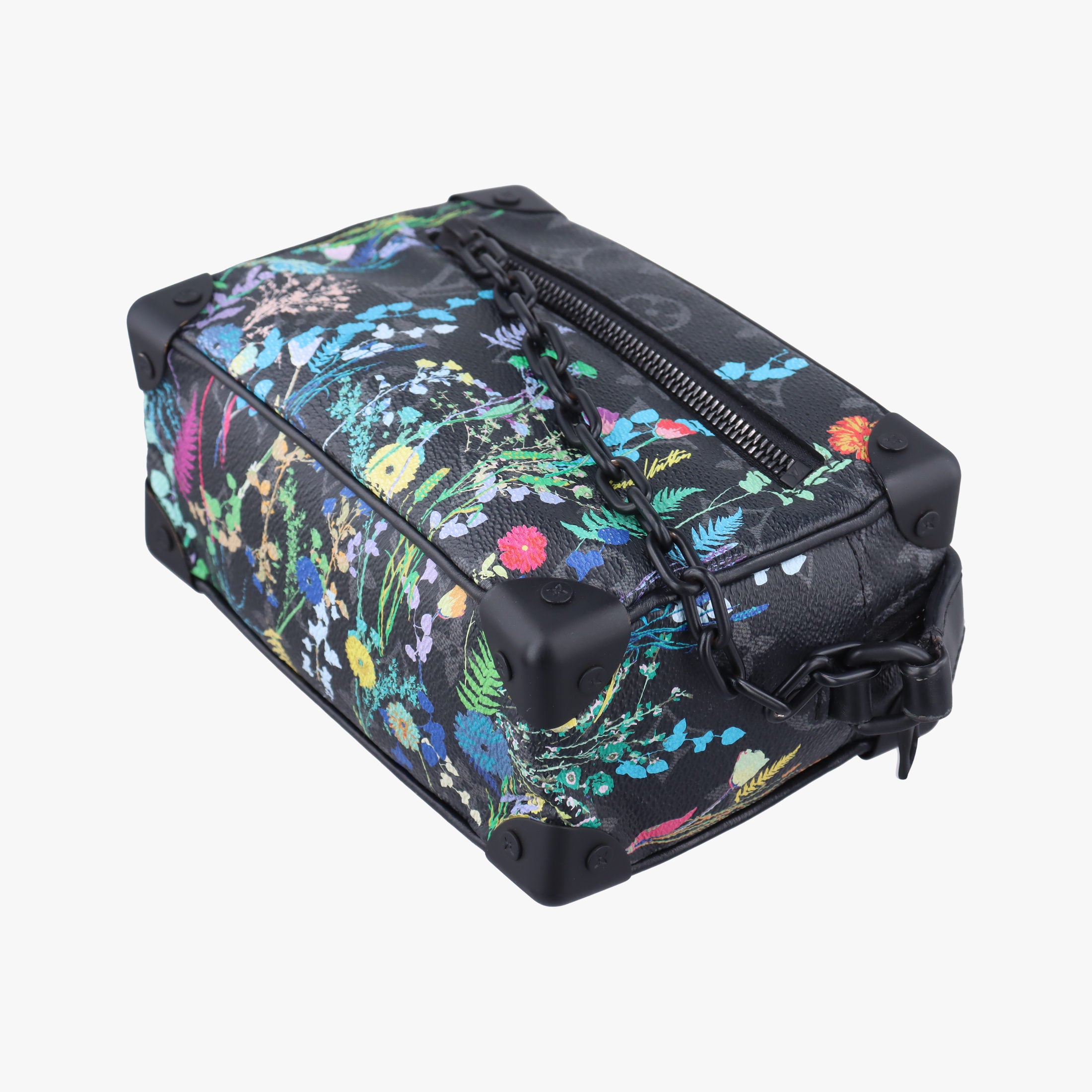 Pre-owned Louis Vuitton Mini Soft Trunk Foliage Black×Multicolour Monogram Eclipse M44480 shoulderbag | stylenewstar