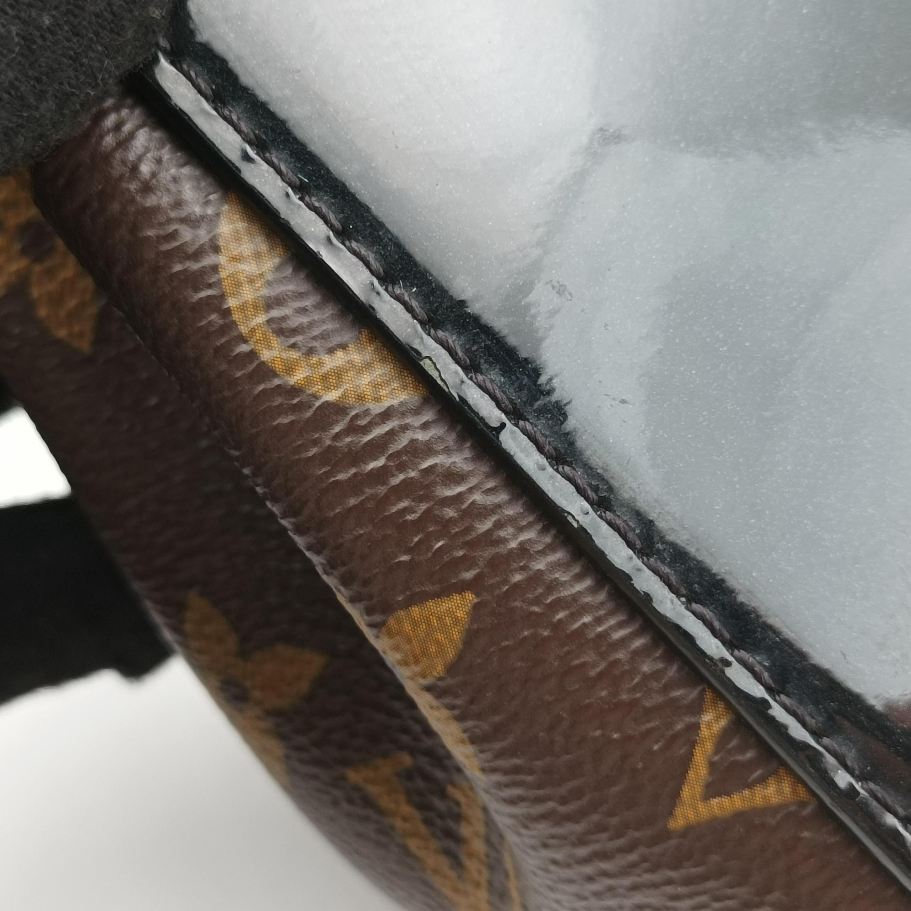 Pre-owned Louis Vuitton Cherrywood BB brown×black Vernis×Leather×Monogram Canvas M51953 shoulderbag | stylenewstar