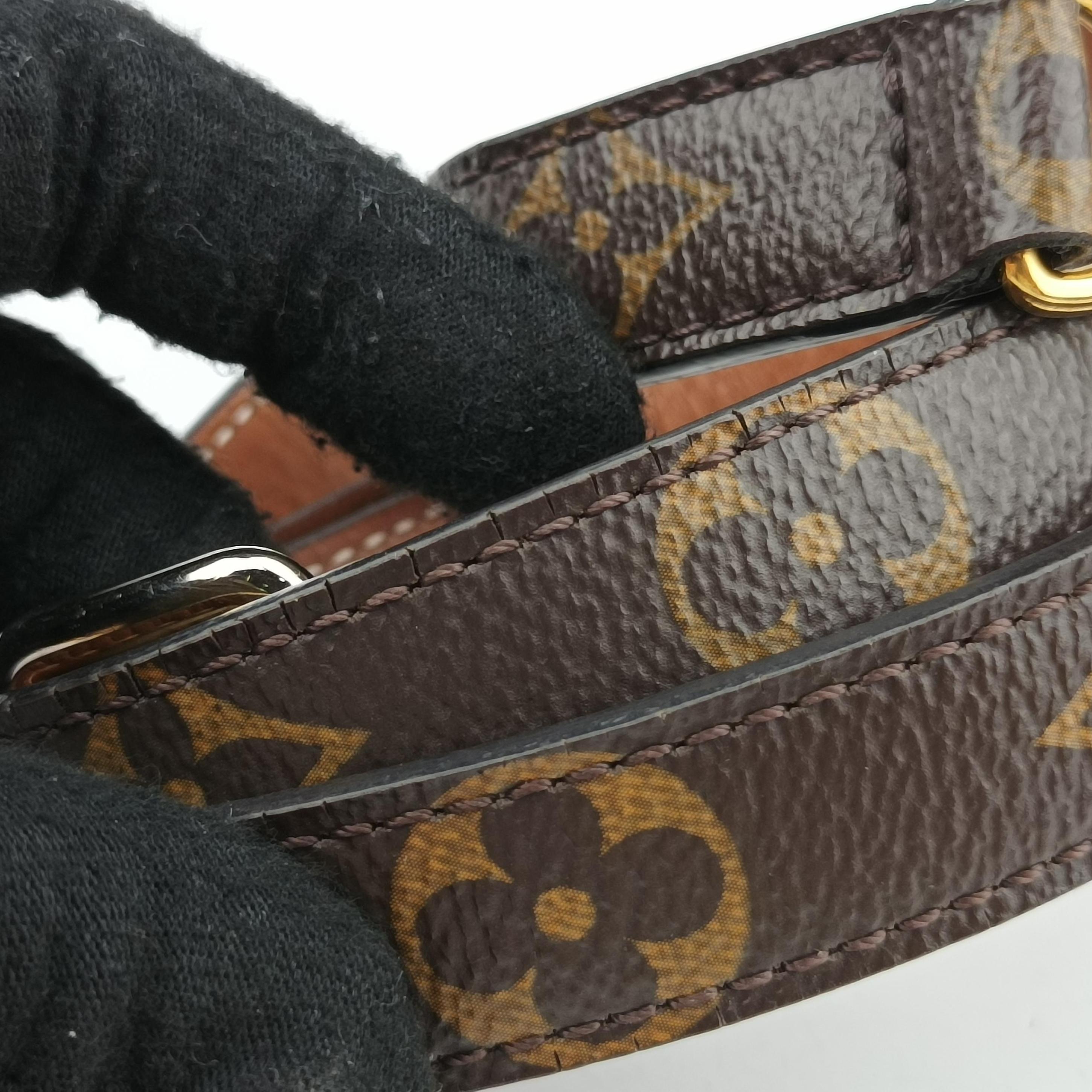 Pre-owned Louis Vuitton Cherrywood BB brown×black Vernis×Leather×Monogram Canvas M51953 shoulderbag | stylenewstar