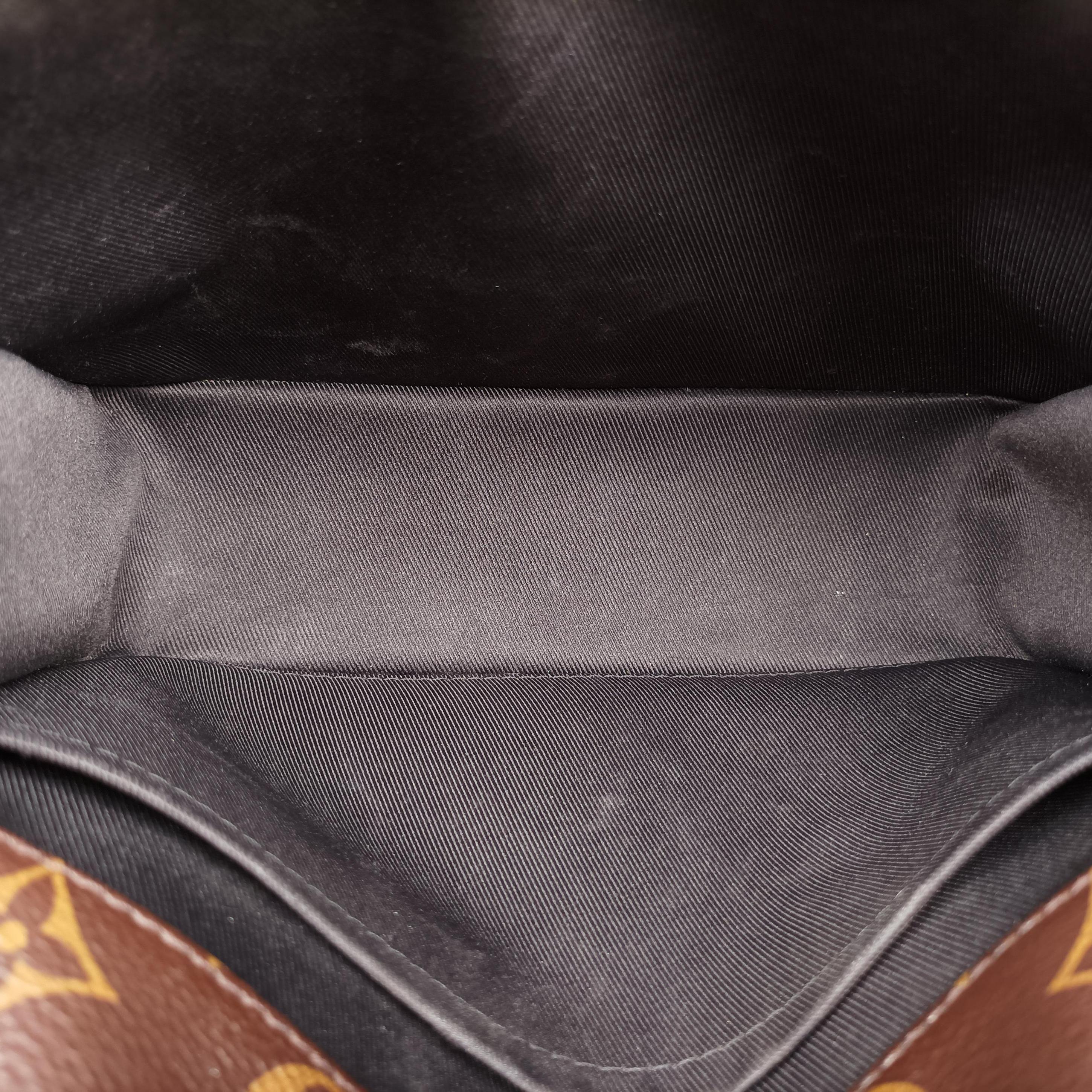 Pre-owned Louis Vuitton Cherrywood BB brown×black Vernis×Leather×Monogram Canvas M51953 shoulderbag | stylenewstar