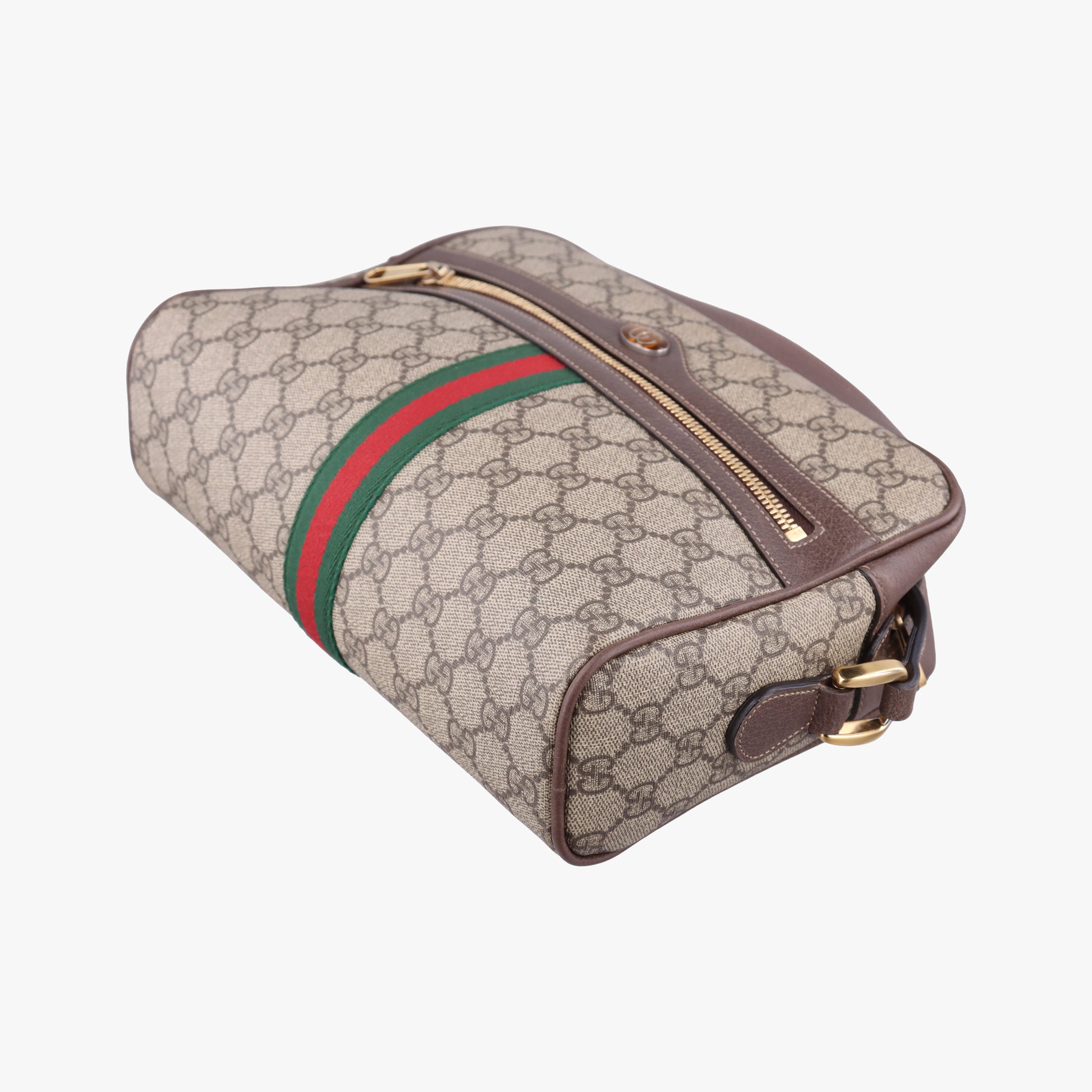 Pre-owned Gucci Ophidia Brown PVC coated canvas×Leather 517080 shoulderbag | stylenewstar