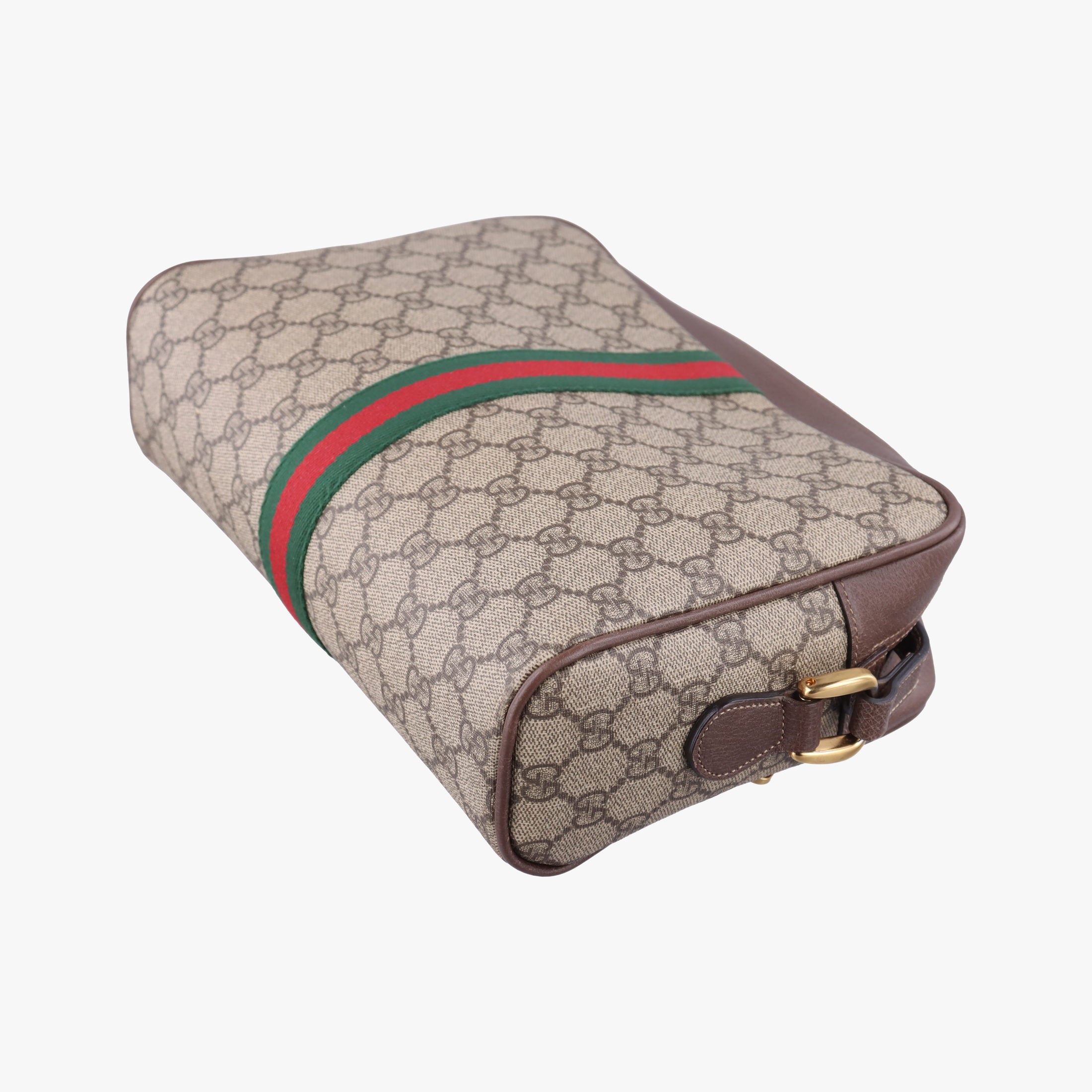Pre-owned Gucci Ophidia Brown PVC coated canvas×Leather 517080 shoulderbag | stylenewstar