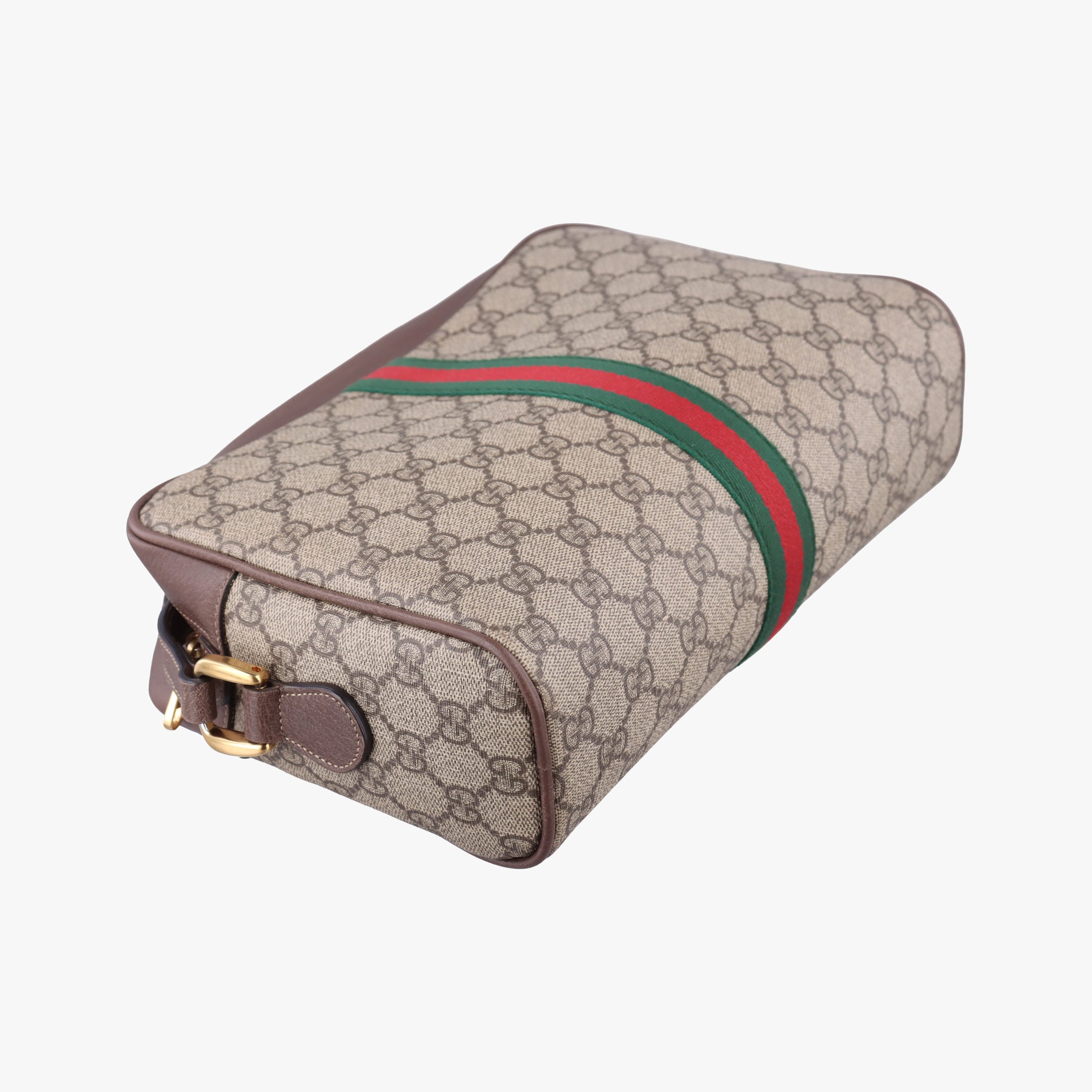 Pre-owned Gucci Ophidia Brown PVC coated canvas×Leather 517080 shoulderbag | stylenewstar