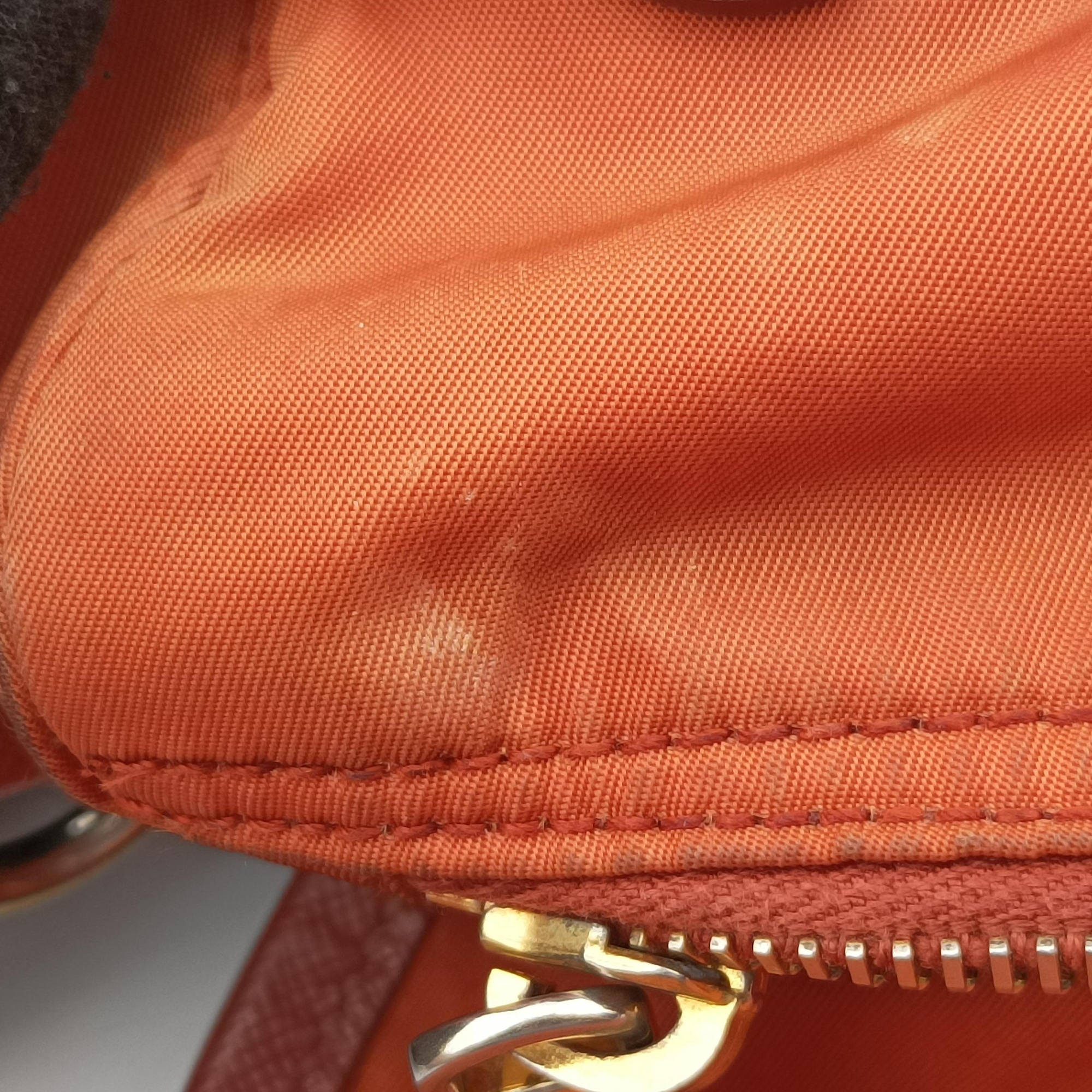 Pre-owned Prada VELA Orange Nylon × Leather BT1738 shoulderbag | stylenewstar