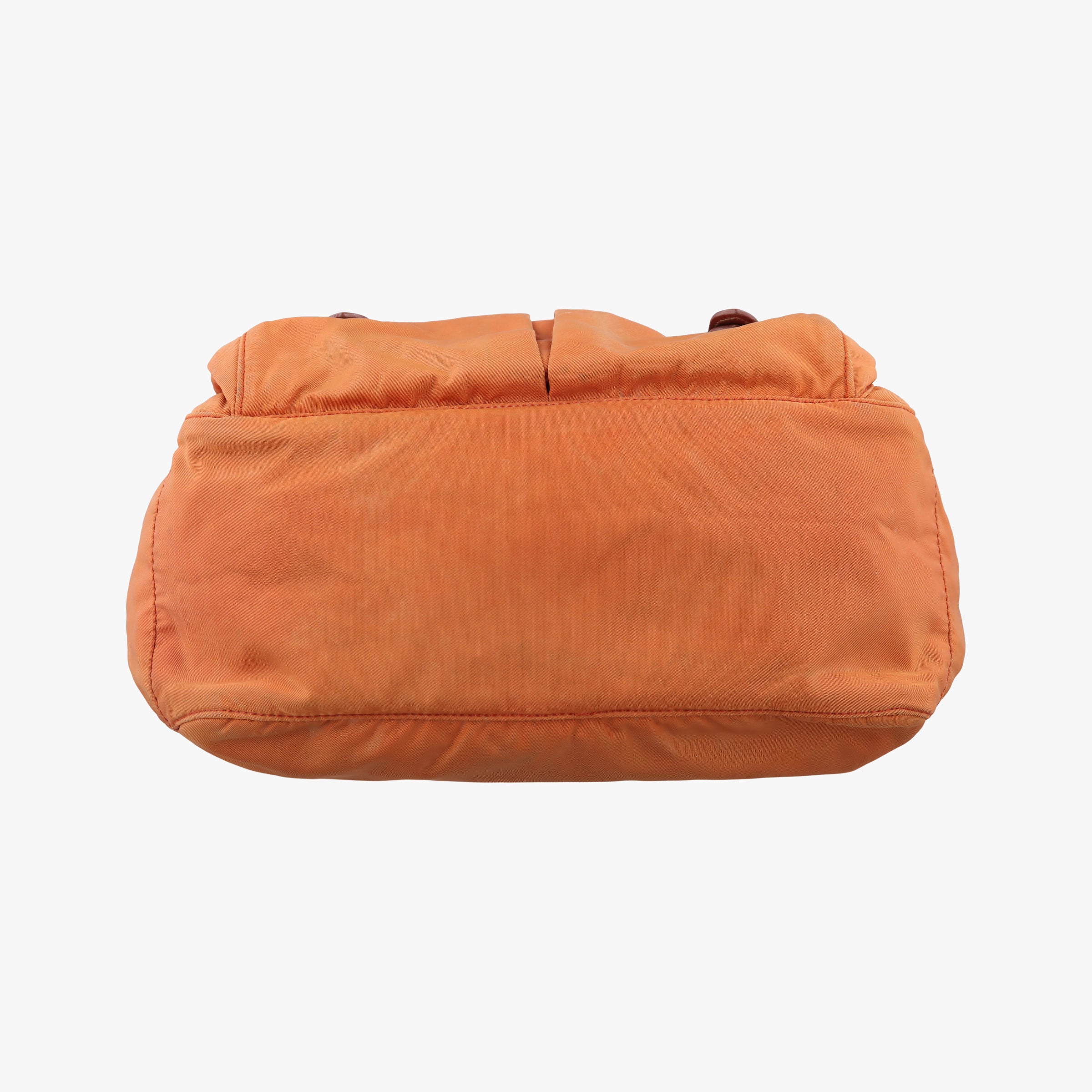 Pre-owned Prada VELA Orange Nylon × Leather BT1738 shoulderbag | stylenewstar