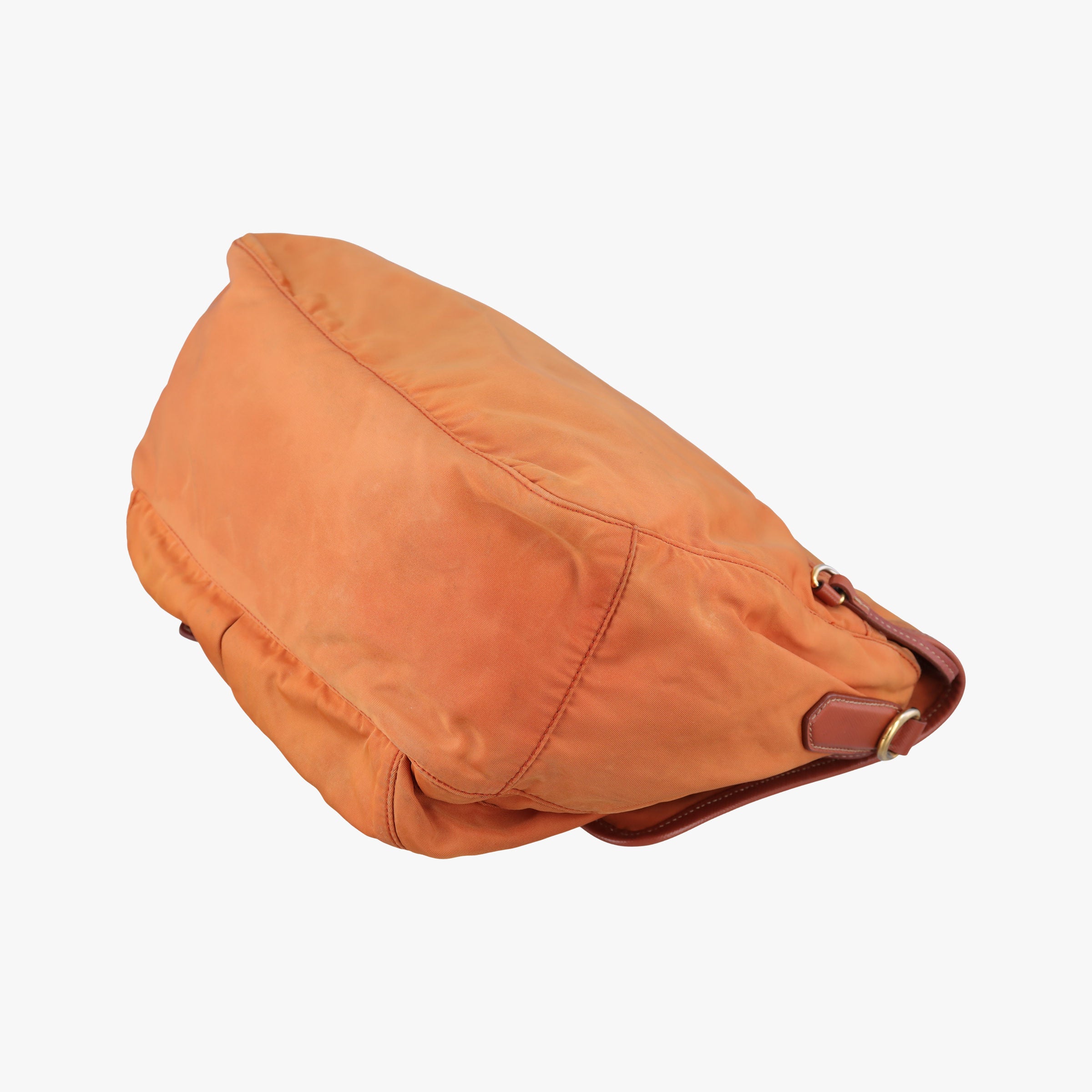 Pre-owned Prada VELA Orange Nylon × Leather BT1738 shoulderbag | stylenewstar
