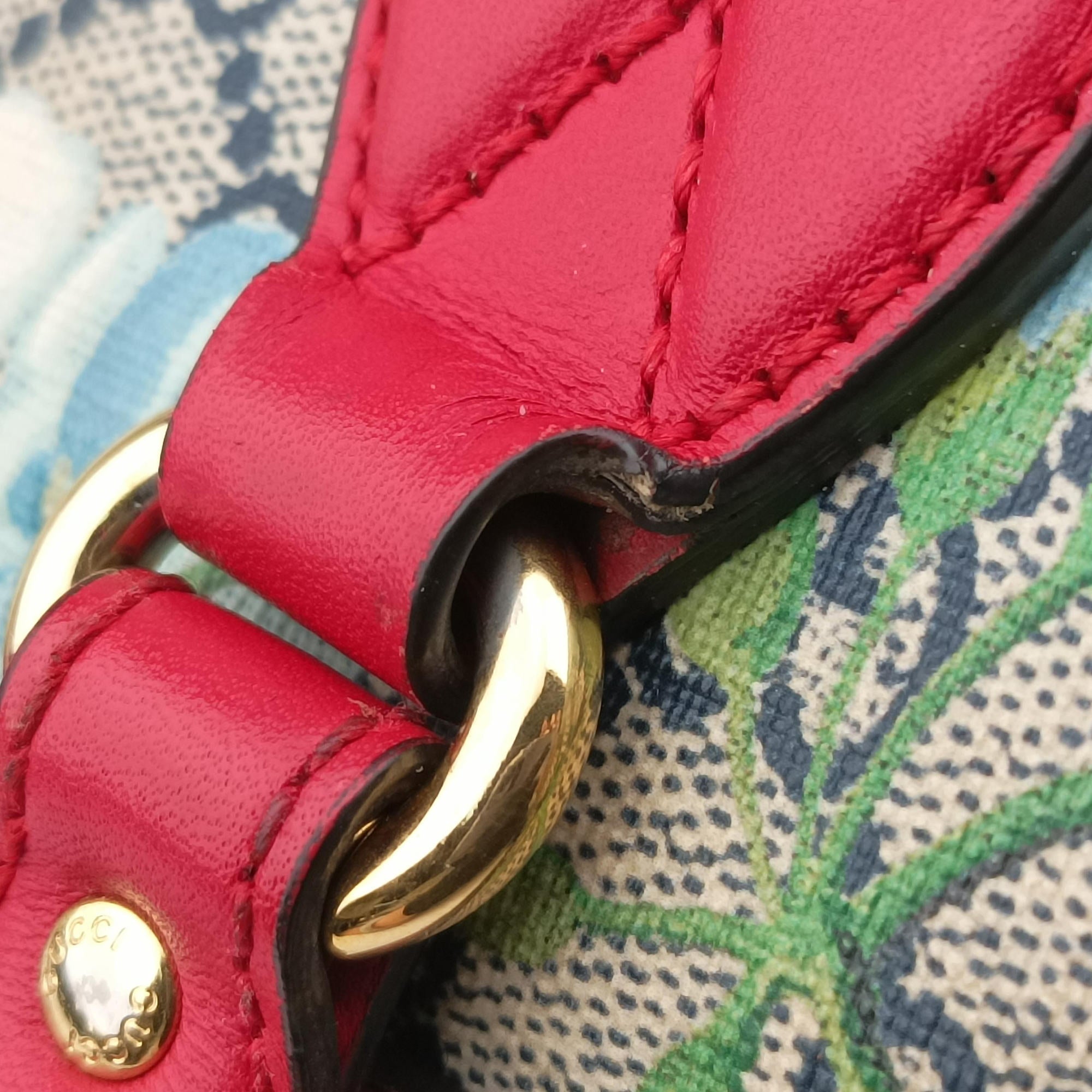 Pre-owned Gucci GG Blooms beige×Multicolour PVC coated canvas×Leather 546314 shoulderbag | stylenewstar