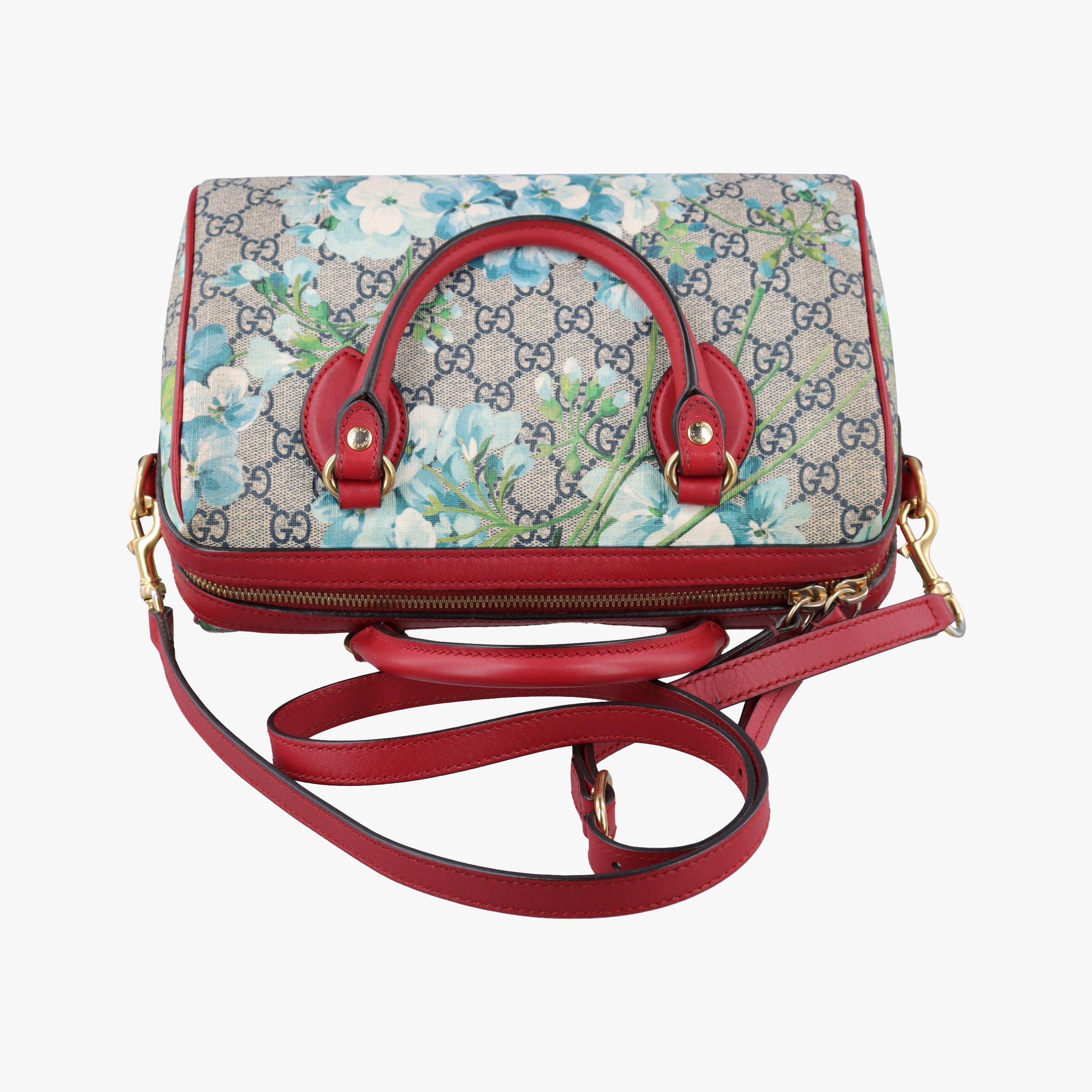 Pre-owned Gucci GG Blooms beige×Multicolour PVC coated canvas×Leather 546314 shoulderbag | stylenewstar
